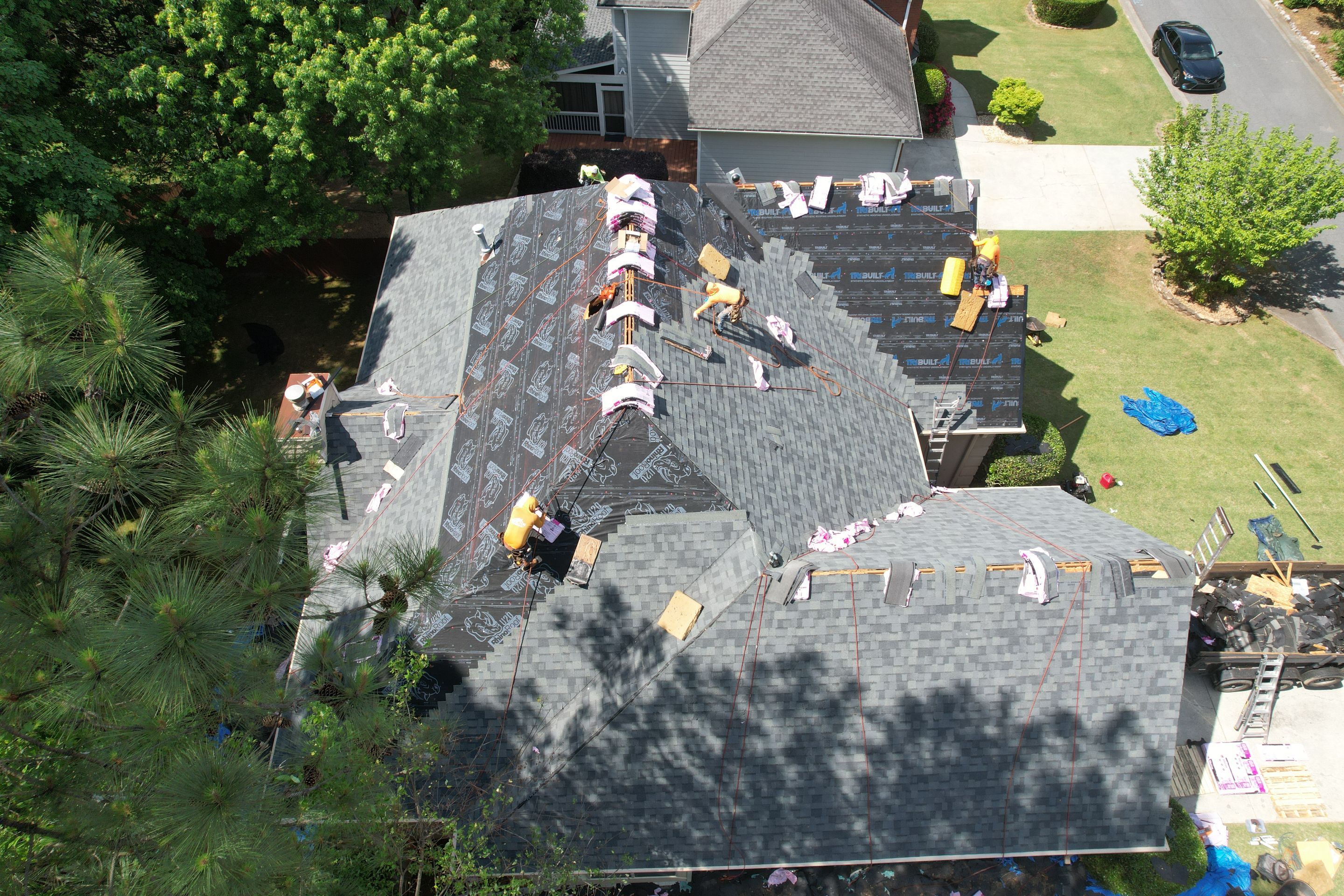 Residential Roof Replacement using Owens Corning Estate Gray by Inspector Roofing and Restoration