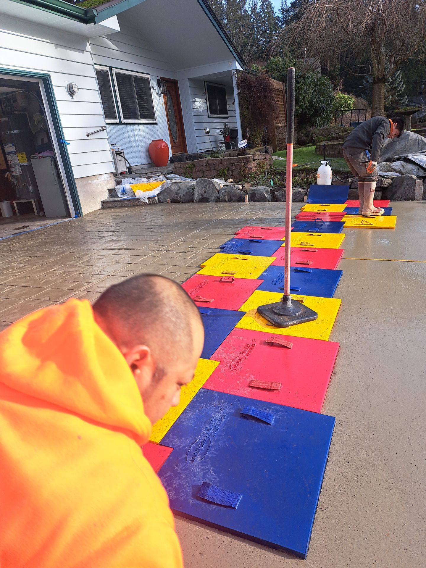 Stamped Concrete Patio and Driveway | Edmonds  by Jireh Asphalt & Concrete Inc 