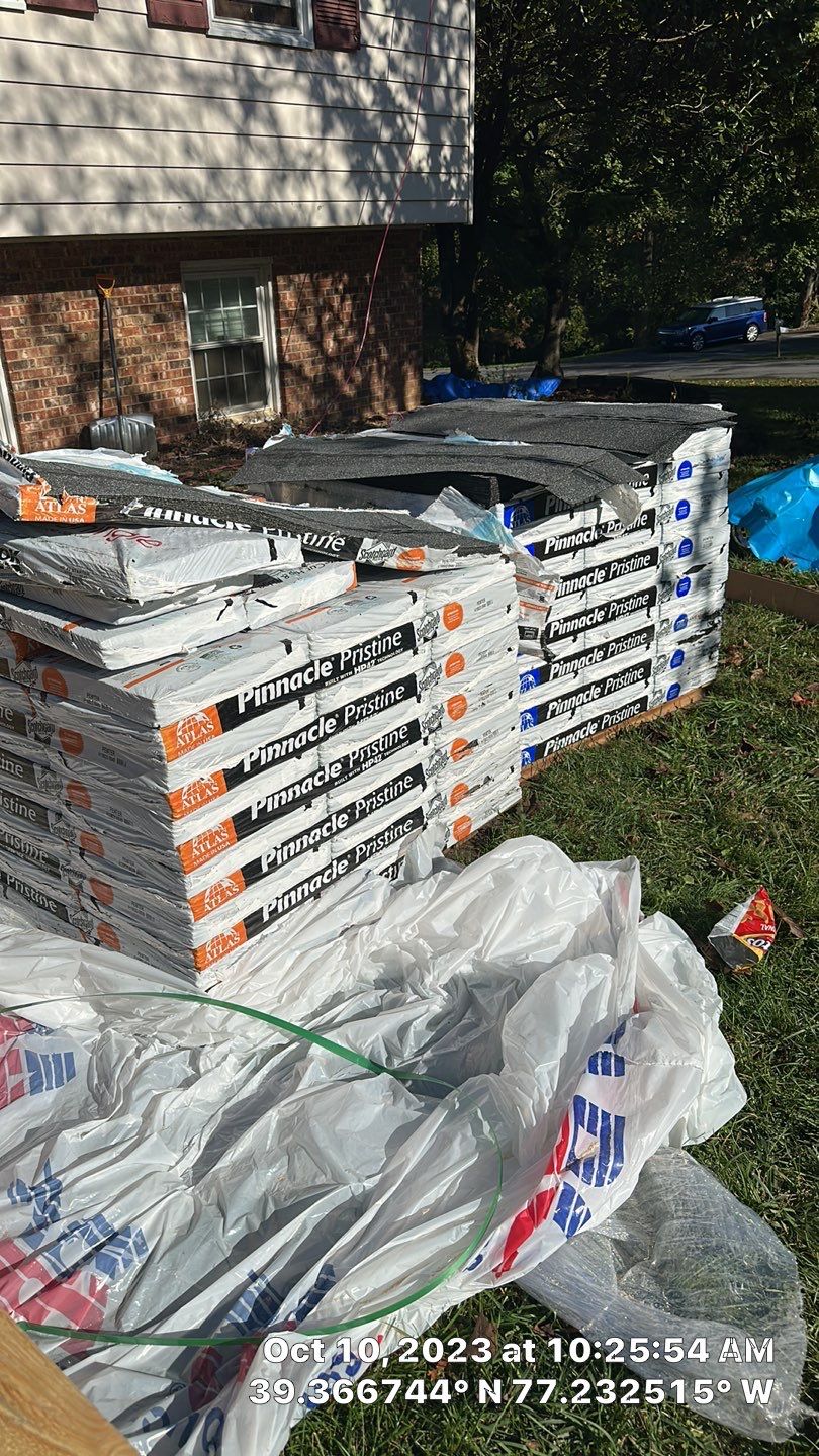 Residential Roofing Installation using Atlas Pinnacle Pristine Pewter Architectural Shingles by Frederick Roof Repair