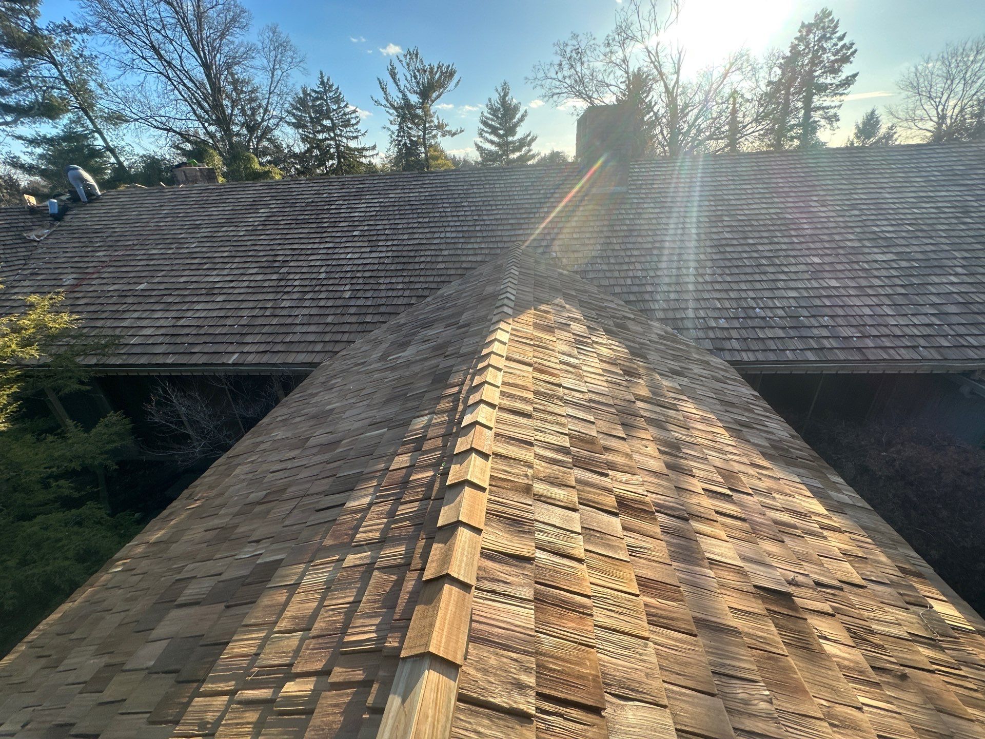 Wood Shake Roof Install by Nitro Roofing and Construction
