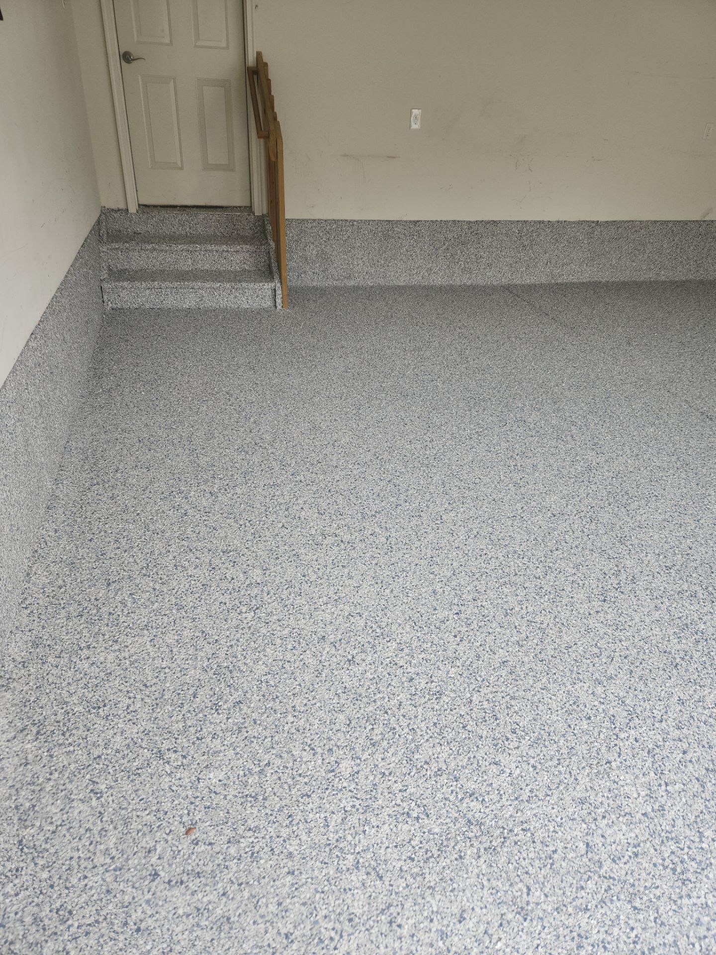 Hillsborough Township Garage Floor Coating with Multi-Colored Polyaspartic Flake by Spectrum Painting, LLC