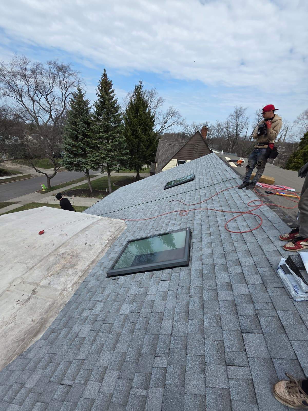 Partial roof replacement by Atlas Roofing & Restoration