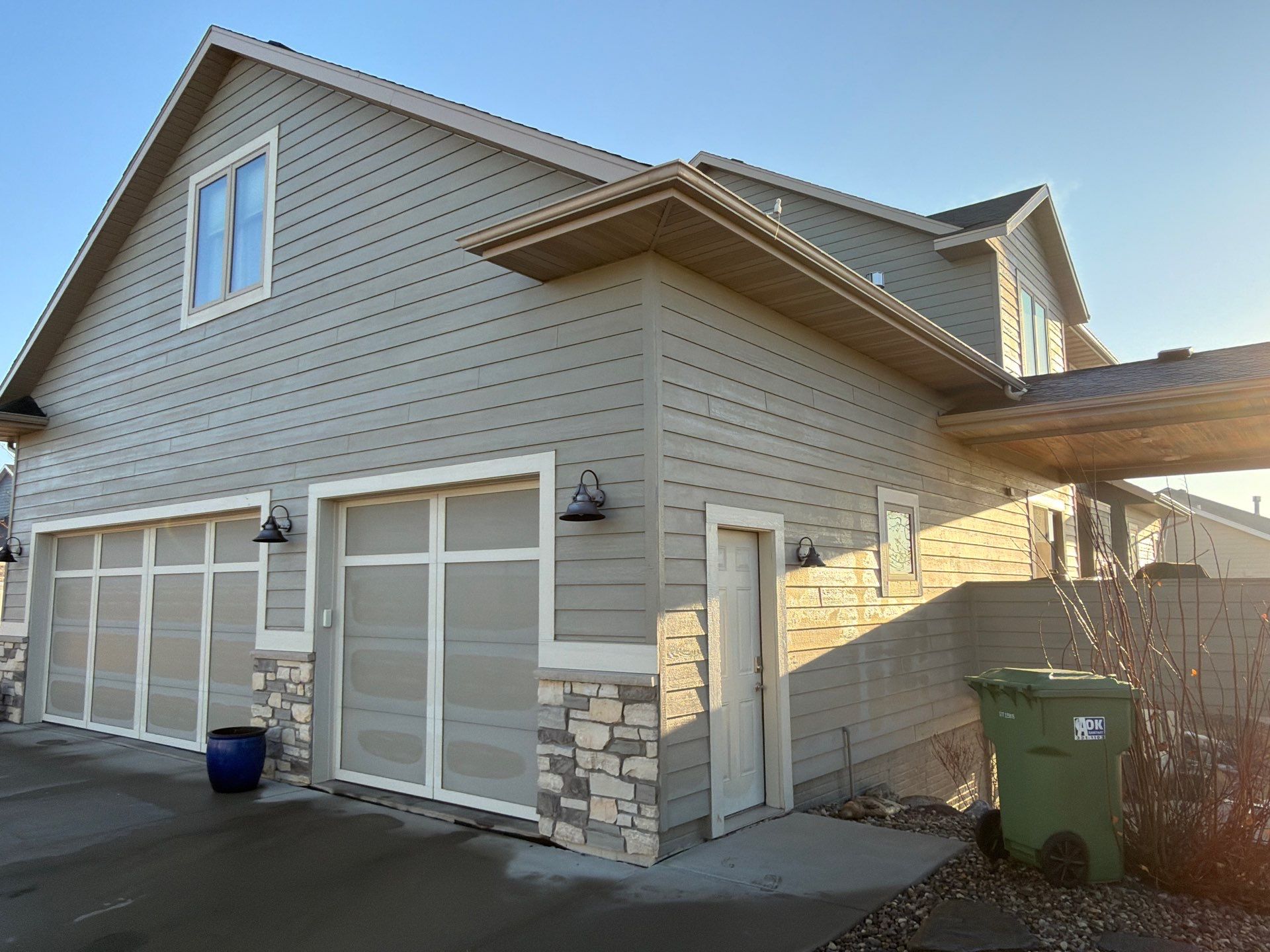 Residential Exterior Painting and Color Update in Sioux Falls by Select Painting, Coatings & Garage Cabinets