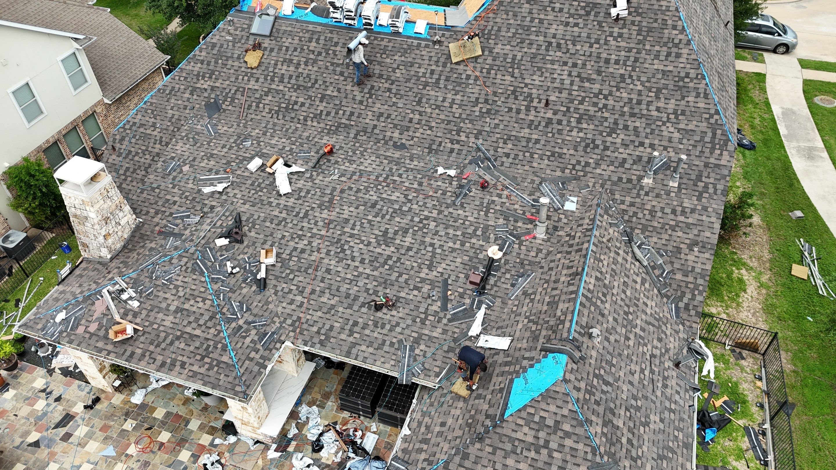 Residential Roofing Installation using IKO Dynasty by Core Four Roofing