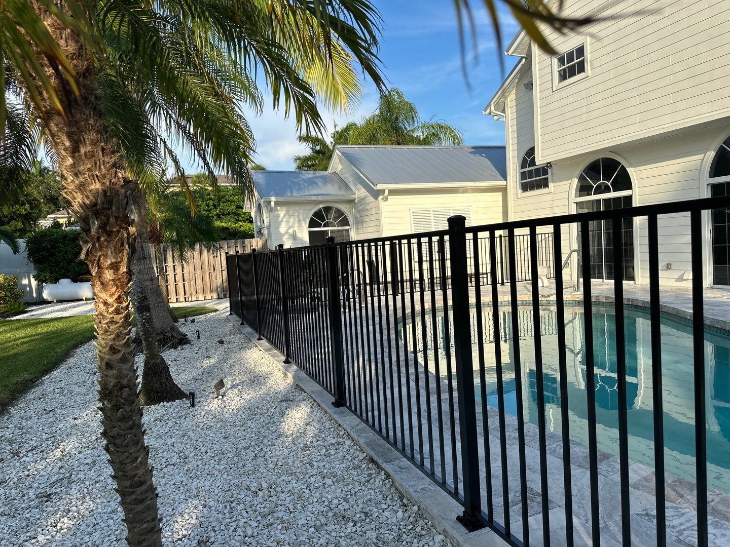 Aluminum Fence Installation using 3 Rail Aluminum Fence by Asap fence and gates, LLC