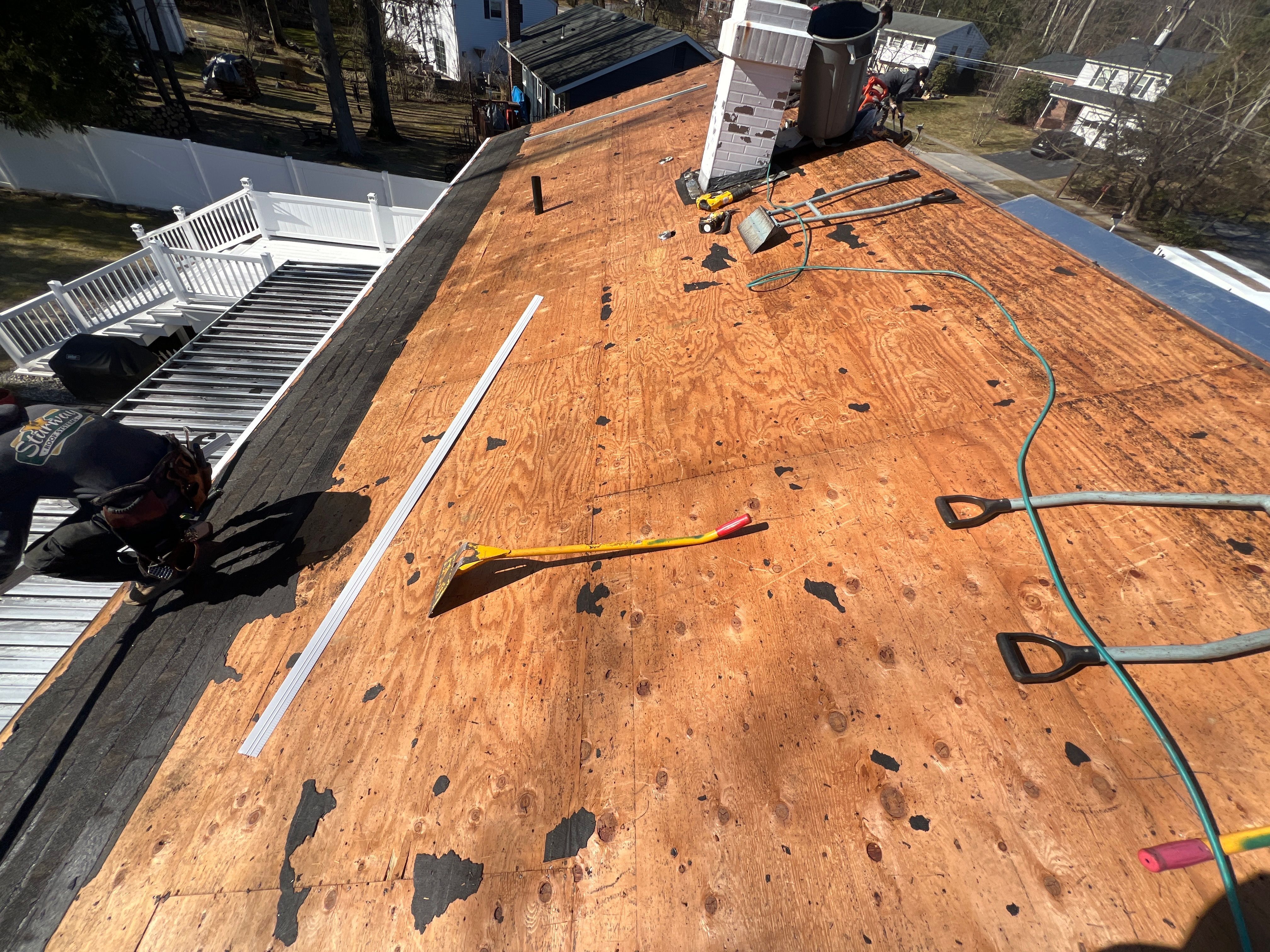 A roof replacement in State College, PA using Owens Corning shingles. by Starway Roof Systems