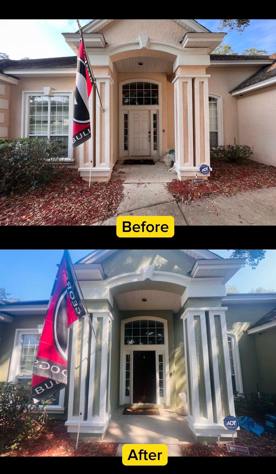 Before and After Stucco Repairs and Exterior Painting Contractors in Jacksonville FL 32225 by A New Leaf Painting, LLC