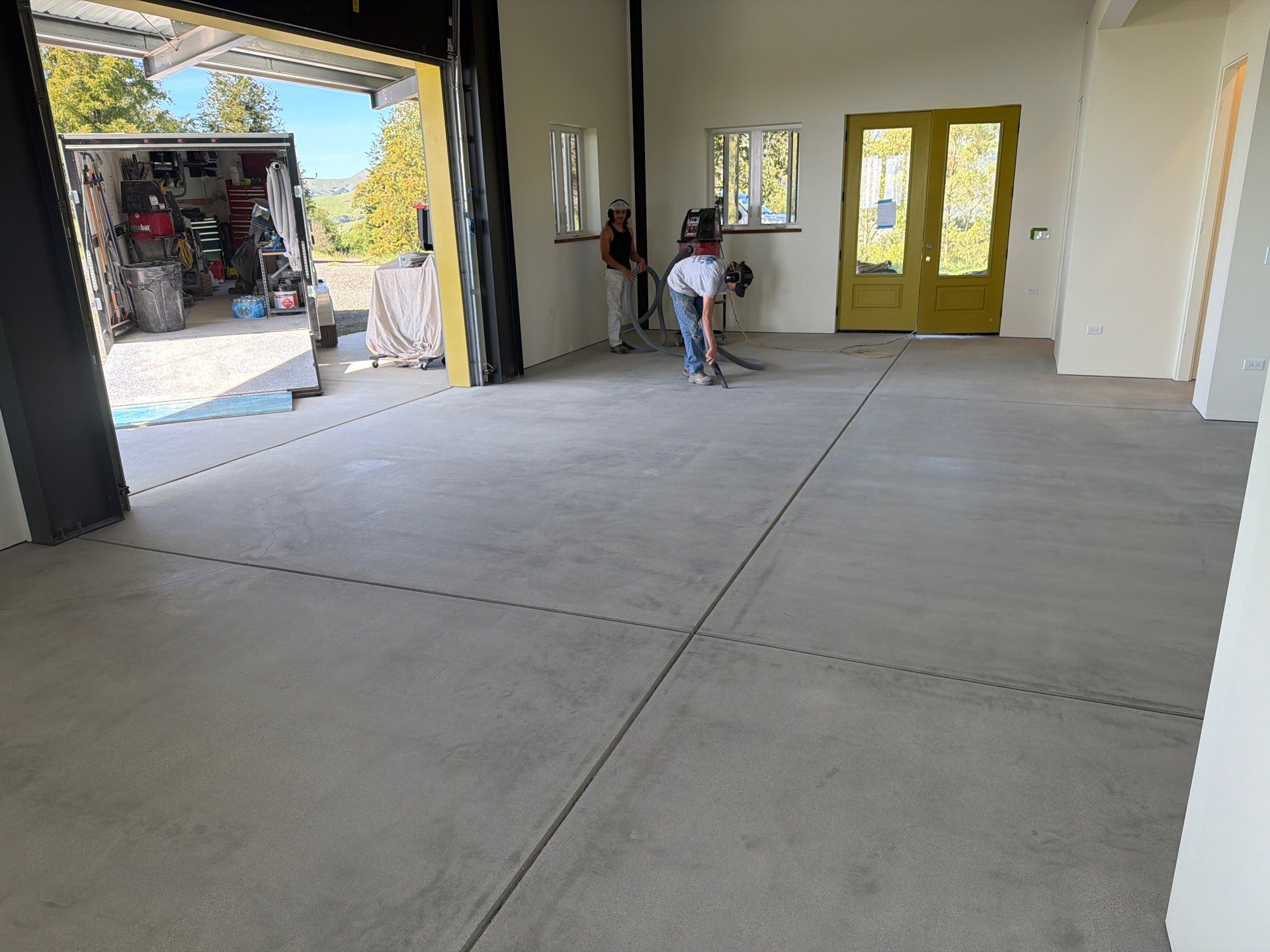 Interior Shop Epoxy Floor Coating with Moisture Barrier in Cambria by MGP Coatings