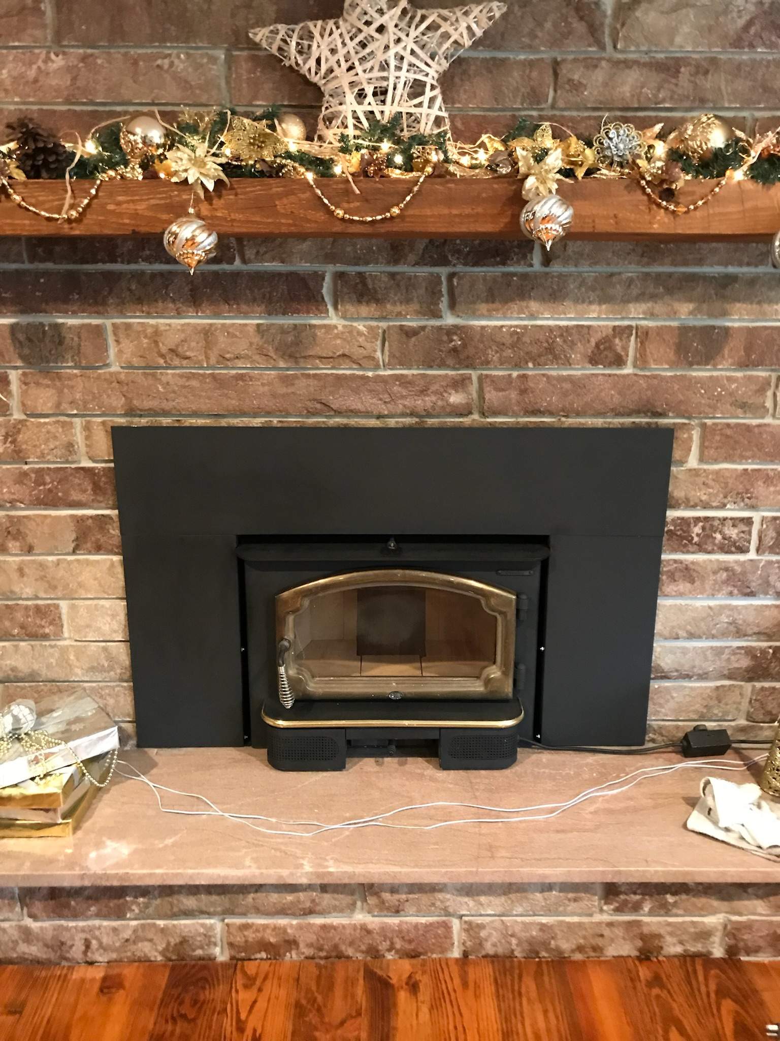 Wood Stove Insert by Premier Chimney and Roofing