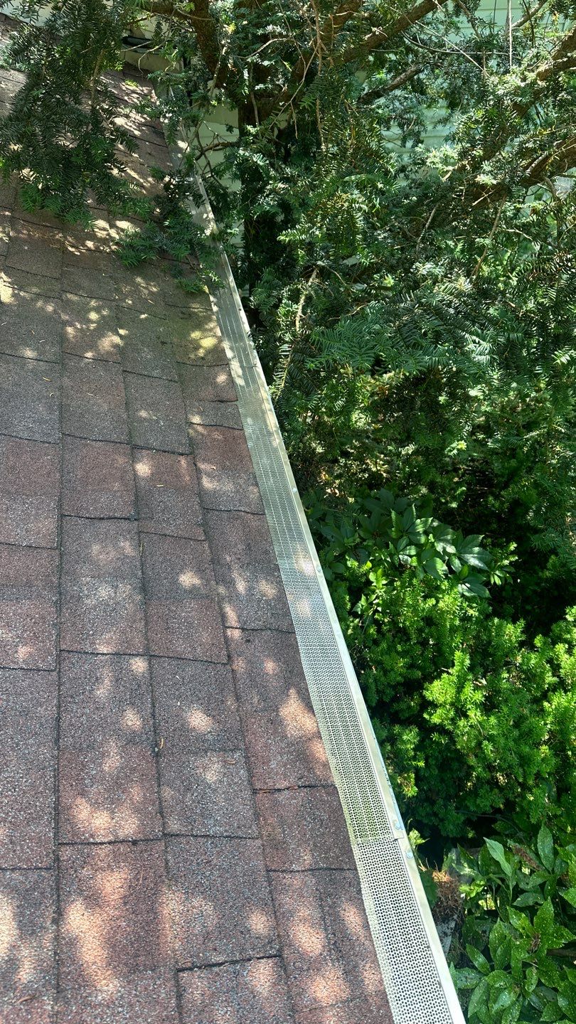 Very overdue gutter cleaning and screening by Above All Gutters 
