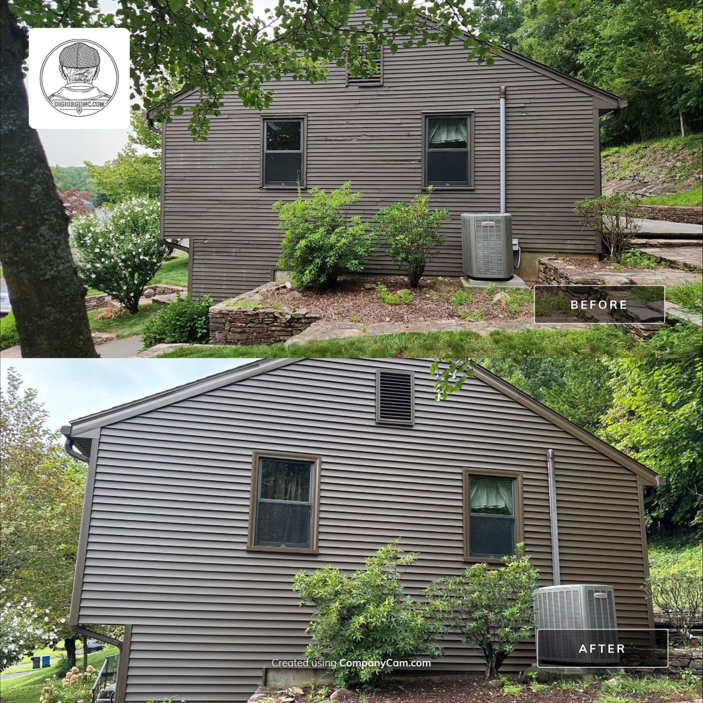 Siding Renewal Using Cert. Monogram D/4 x 25' Clapboard, Espresso by DiGiorgi Roofing and Siding Inc