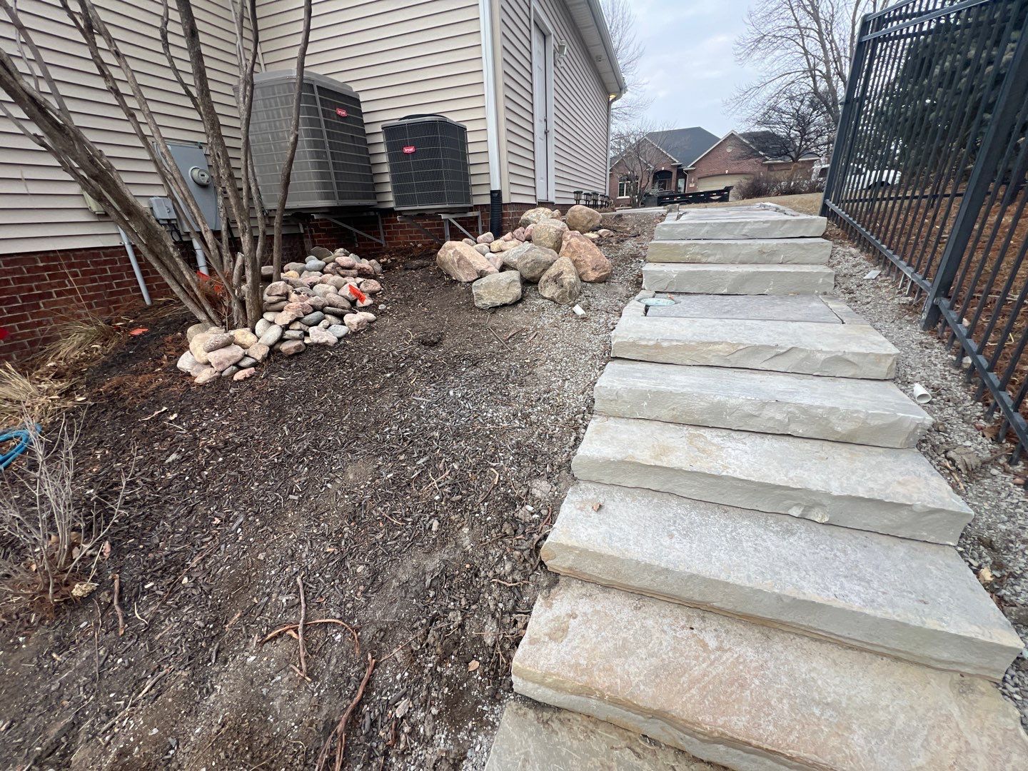 Updated Stone Stepper Path by New Horizon Landscapes
