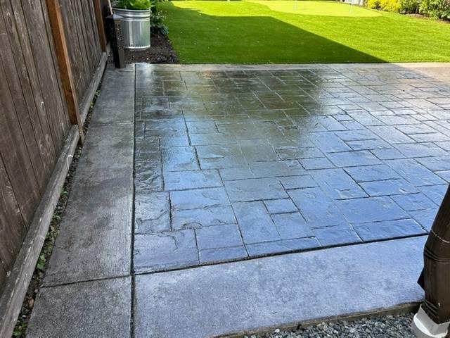 Stamped Concrete Driveway with Sealed Finish | Everett  by Jireh Asphalt & Concrete Inc 