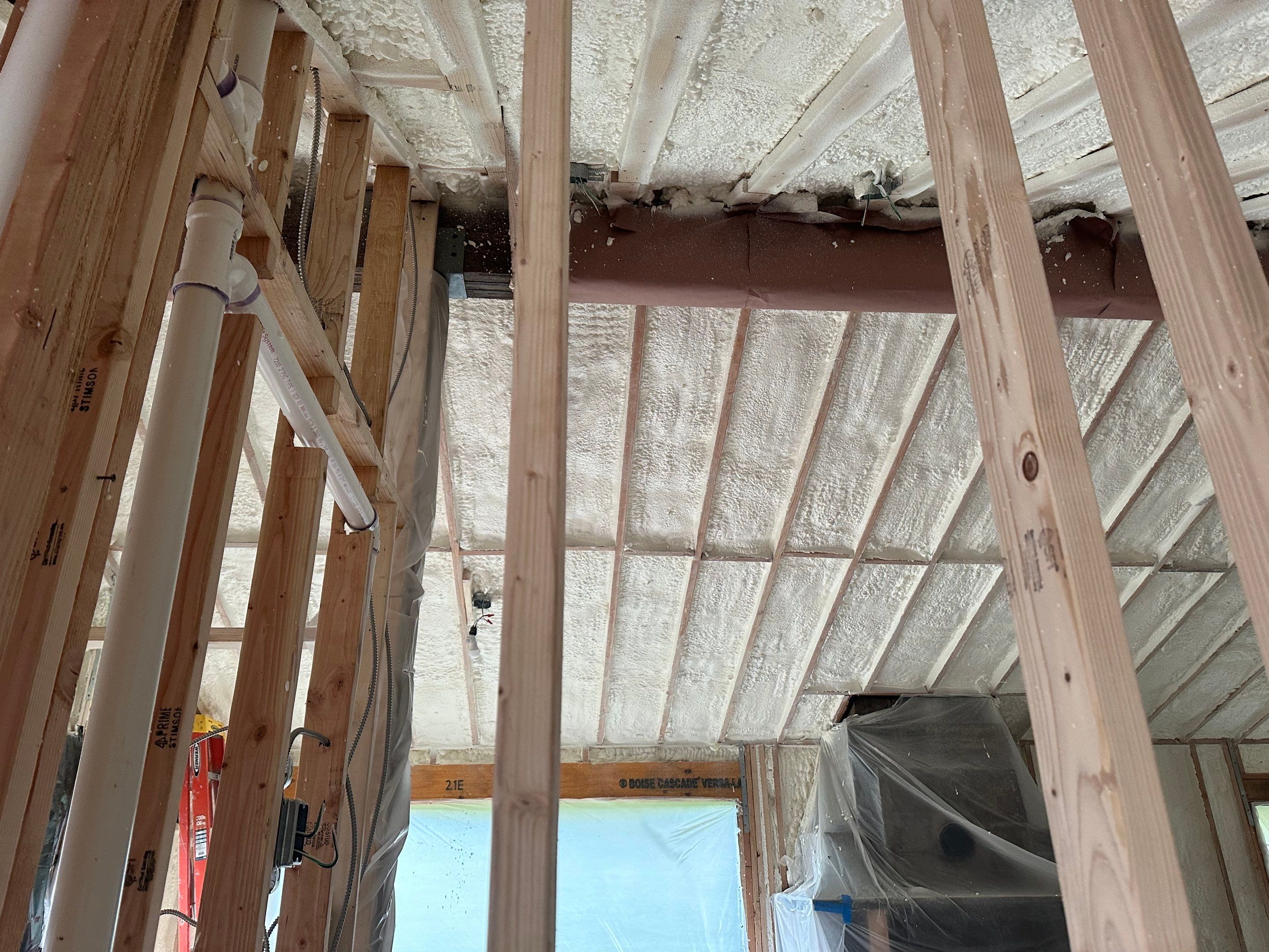 Attic Insulation using Closed Cell Spray Foam by NYS Foam & Energy