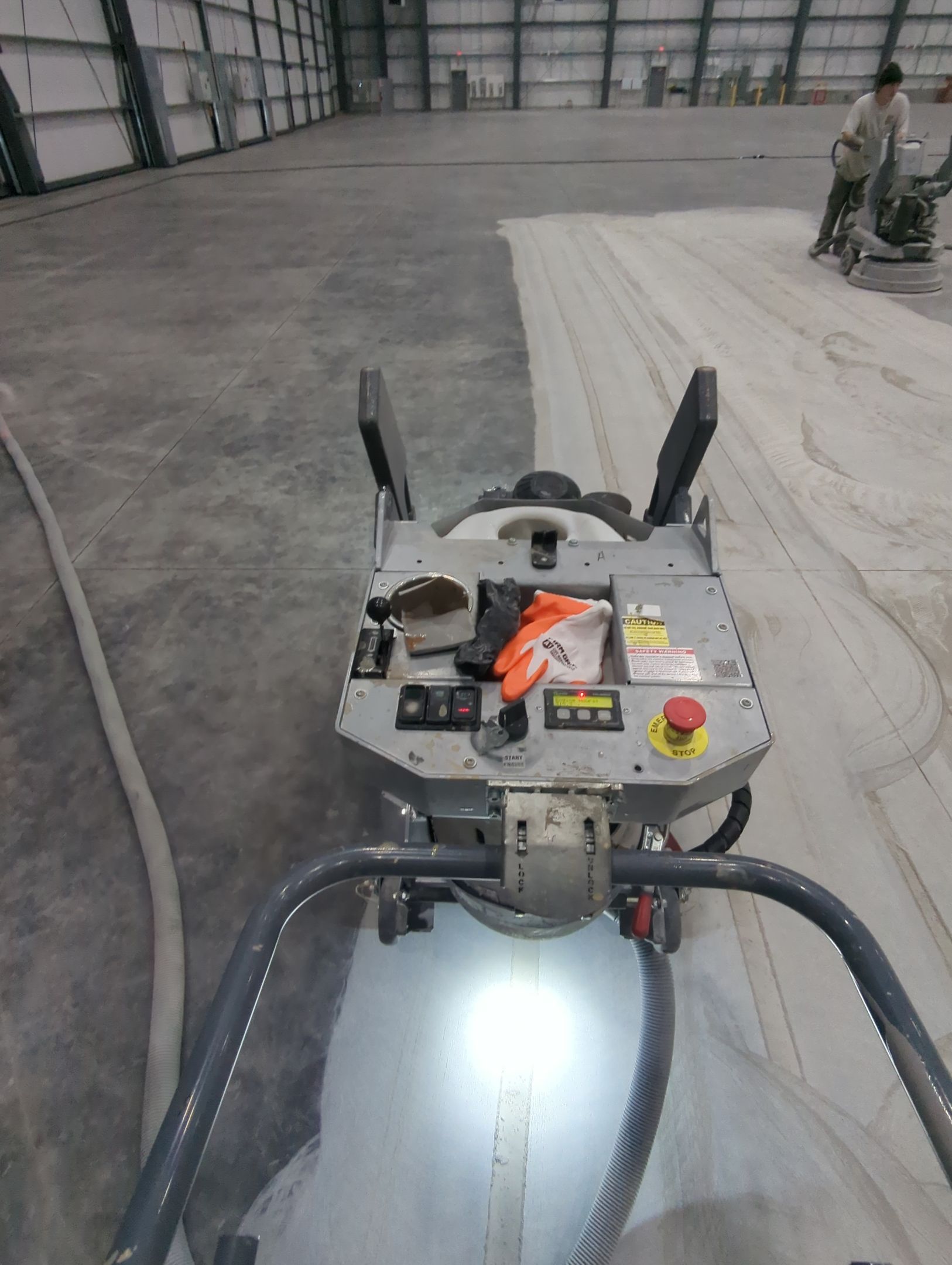 Airplane Hanger using Light Grey Commercial Penntek Epoxy by Croc Coatings, LLC
