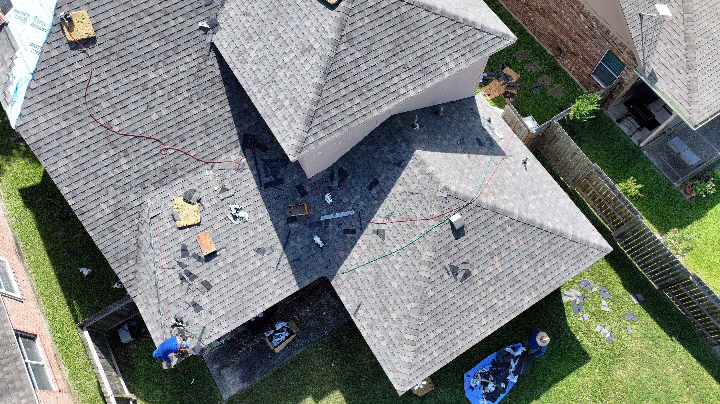 Storm-Damaged Roof Replaced — Houston, TX by PL Roofing & SB Roofing, LLC.