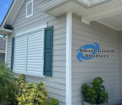 Impact Bahama Shutters in Signal White