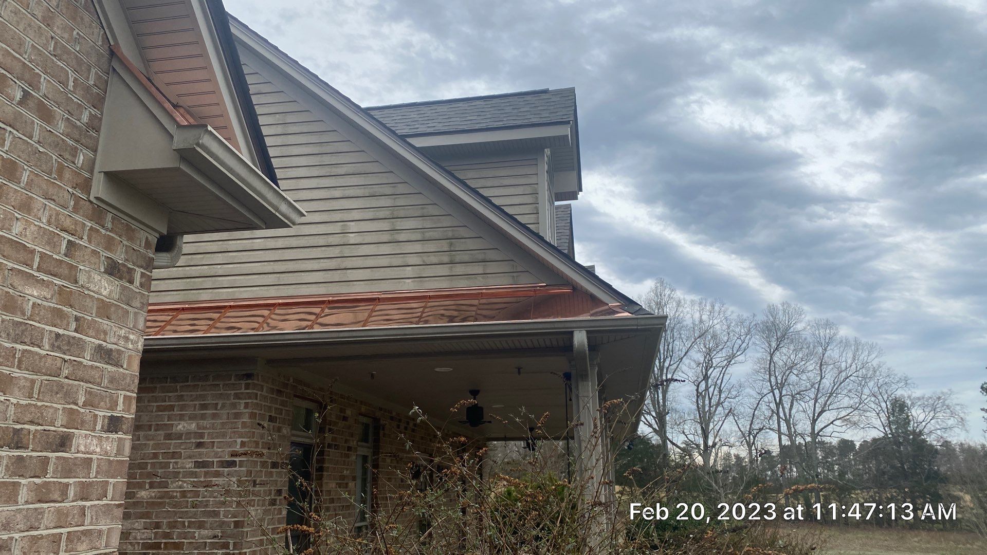 GAF Weathered Wood and Custom Copper by Just In Time Roofing and Restoration
