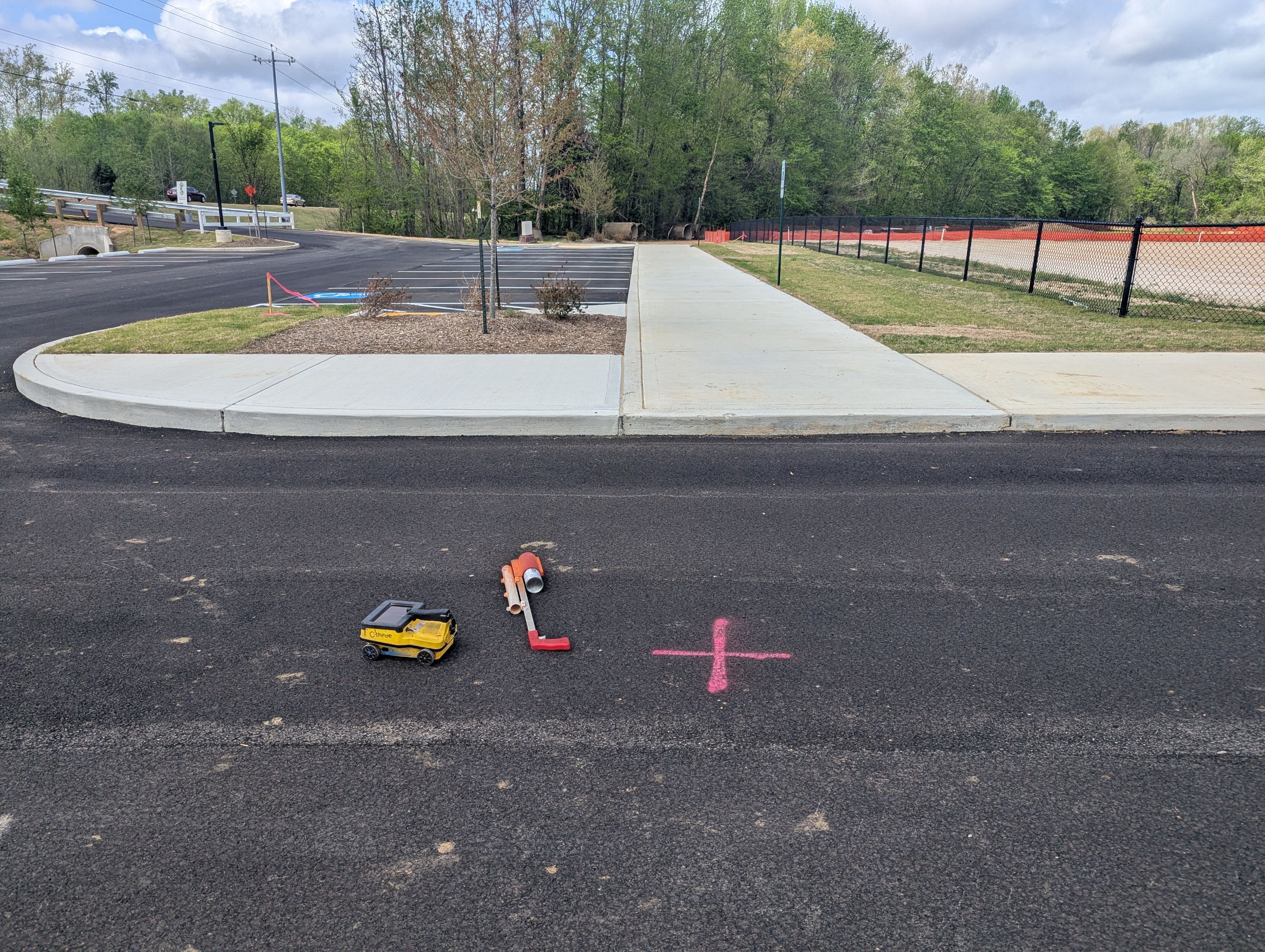 Asphalt Scan to determine thickness by Alsip Locating Service, LLC