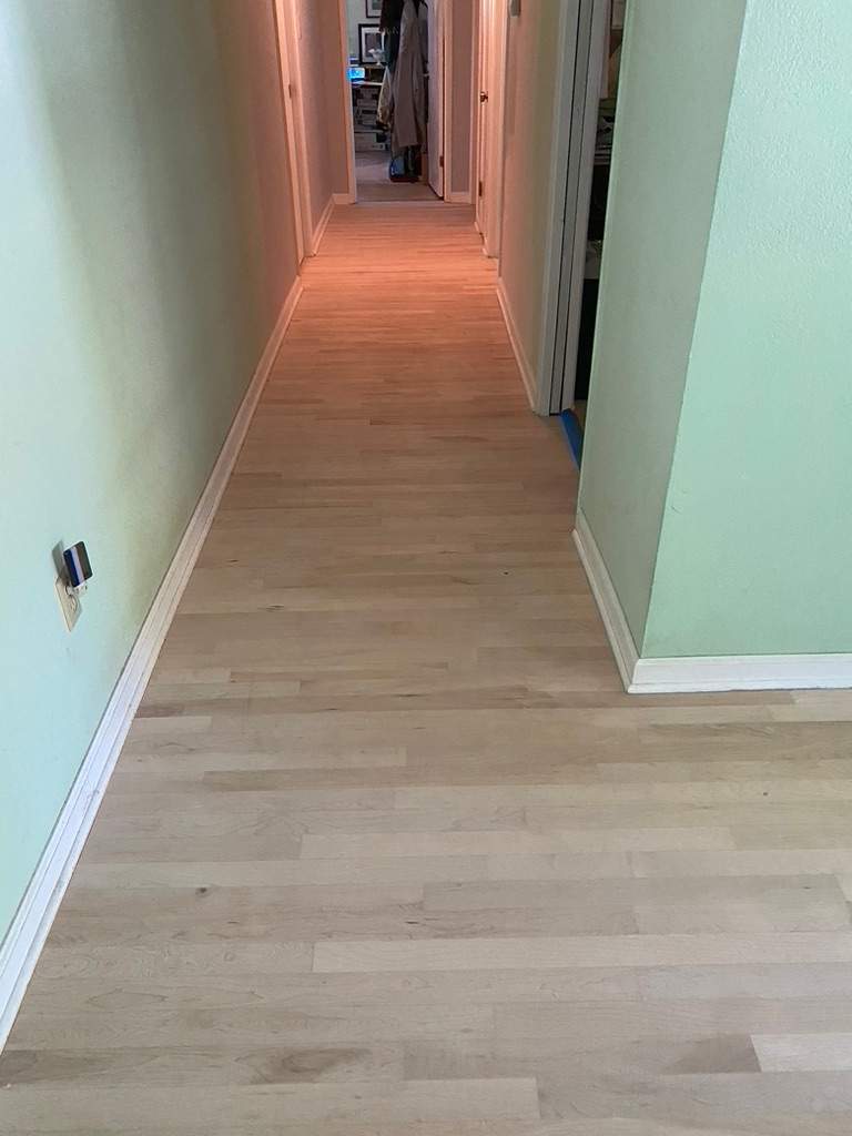 Former Gym Floors Refinished in Newcastle Residential Home by Footprints Floors South Sacramento