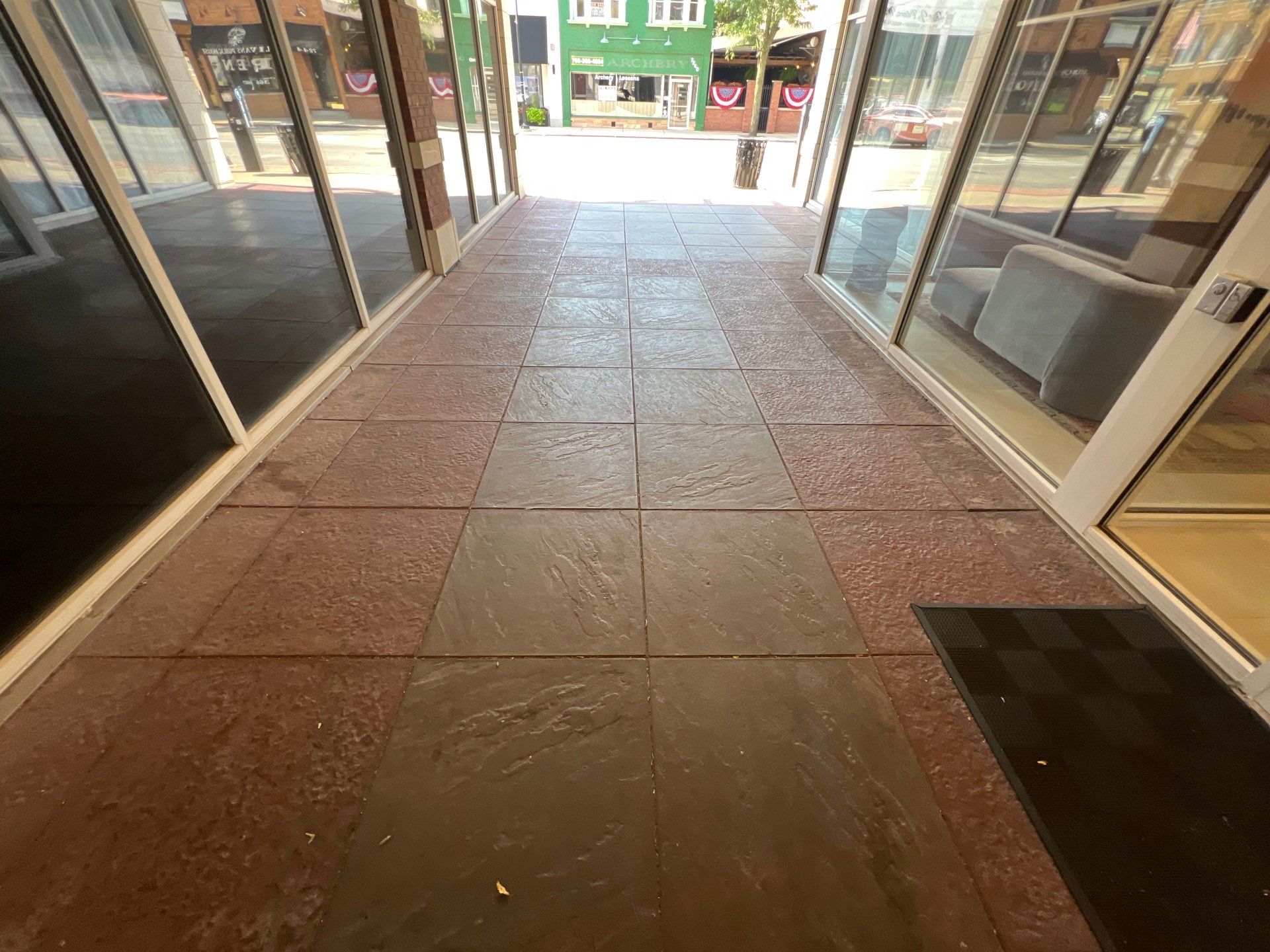 Parking garage using Hot water by Northern Power Washing LLC.
