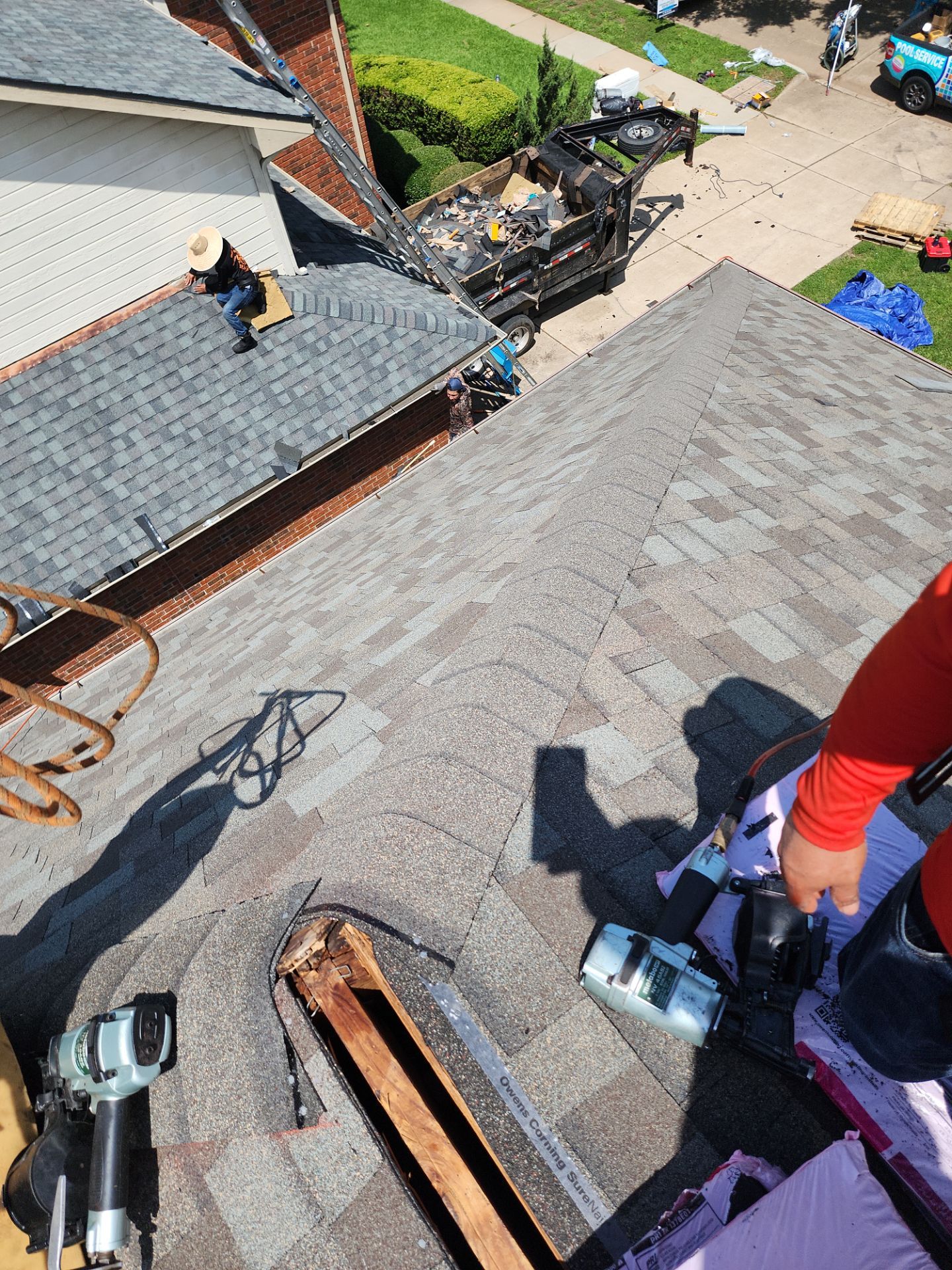 Residential Roofing Installation using Owen's Corning Duration (Lifetime) Shingles by Roof Repair Company