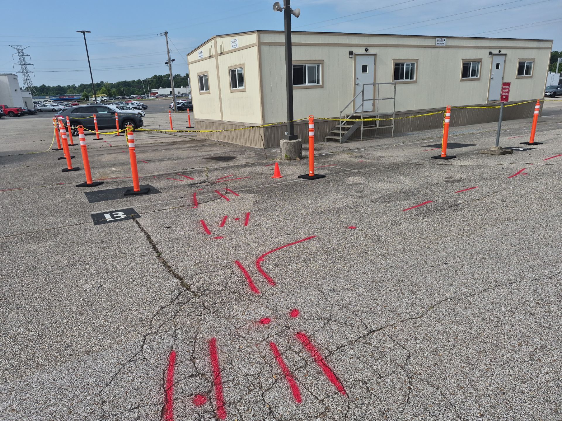 Underground Utility Locating and Mapping at Memphis Car Dealership by Alsip Locating Service, LLC