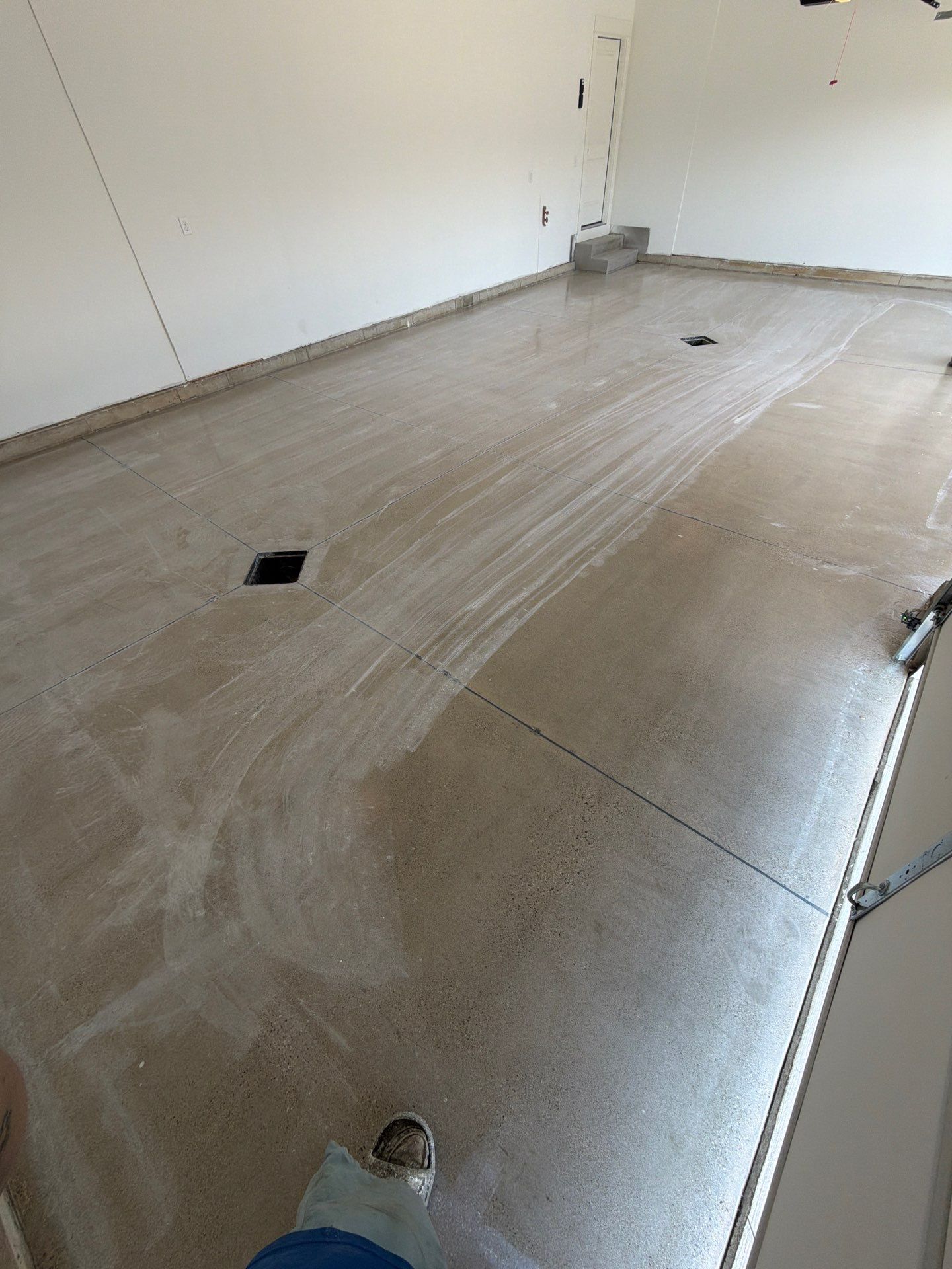 Custom Grey Epoxy Flake Garage Floor Coating in Holland by Gordon Painting