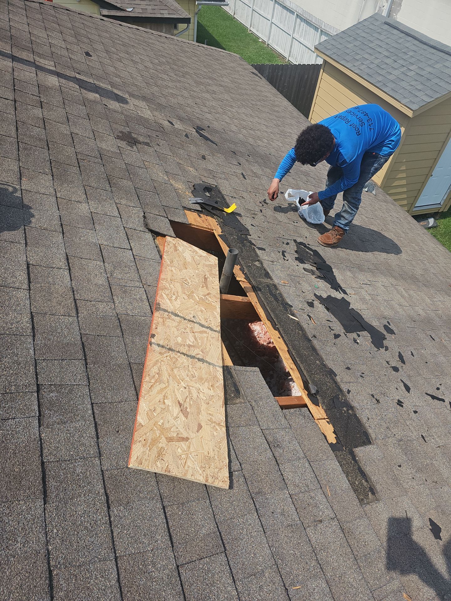 Hail Damage using Owen's Corning Duration (Lifetime) Shingles by Roof Repair Company