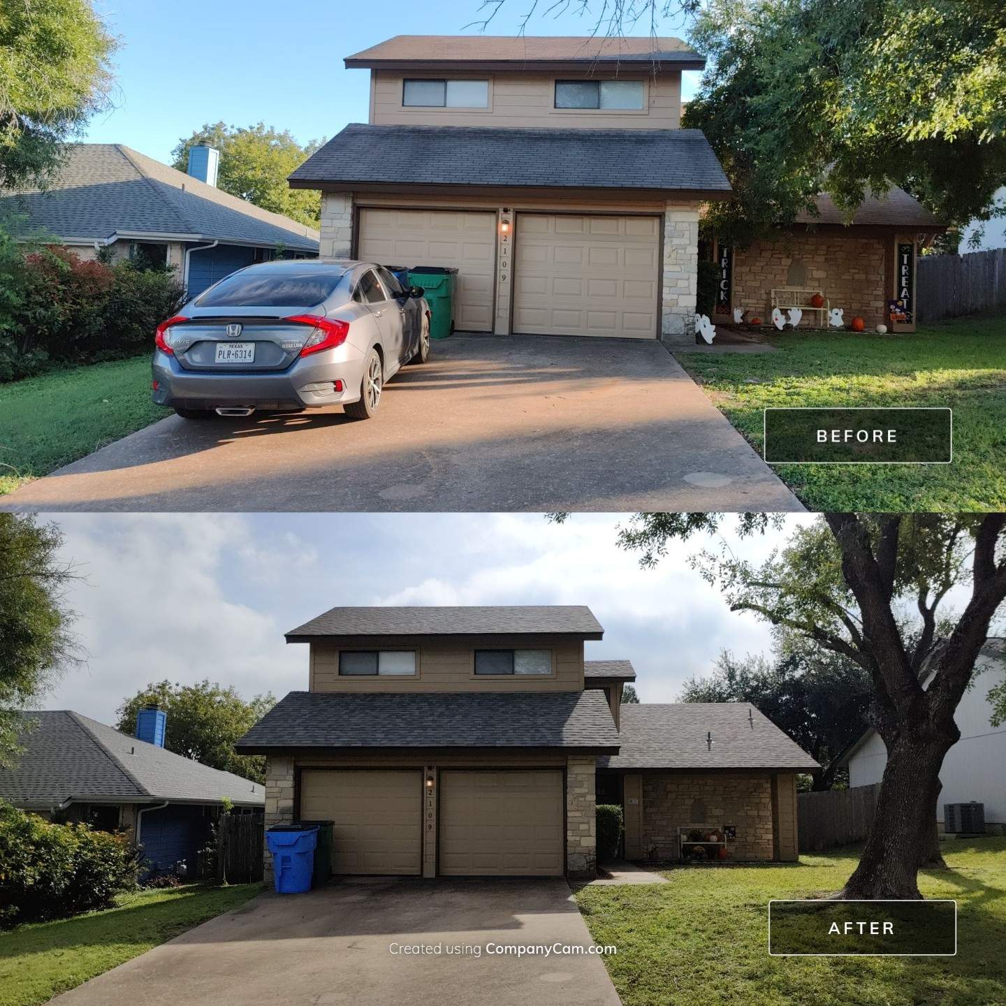 Residential Roofing Installation using Owens Corning Driftwood by DeZign Roofing & Exteriors