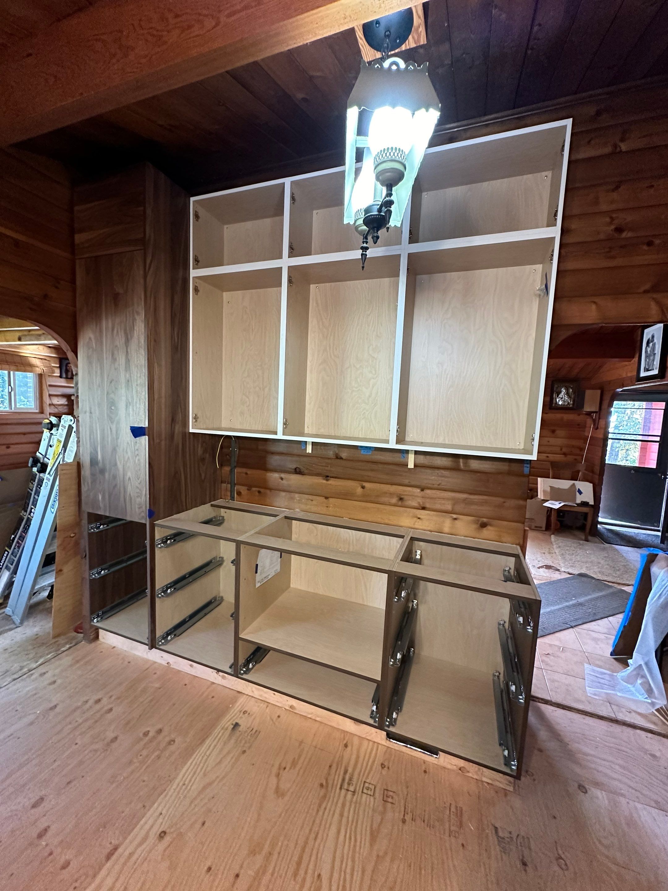 Kitchen Transformation in Newberg Log Cabin by Pinnacle Contractors