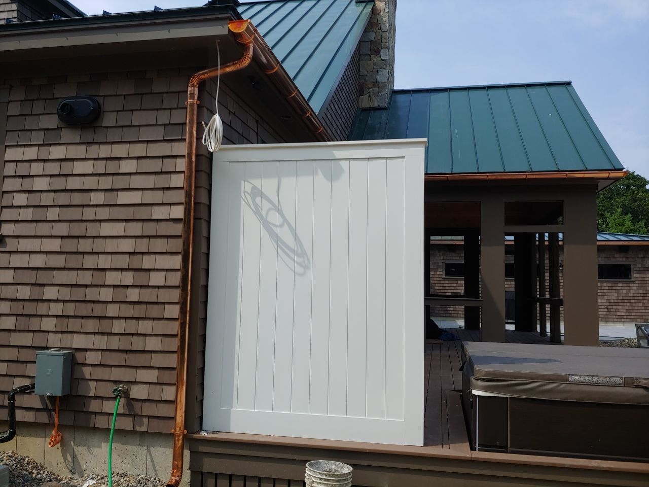 Gutter Installation using 6" Half Round Copper Gutter in Bourne by Gutter Pro Enterprises