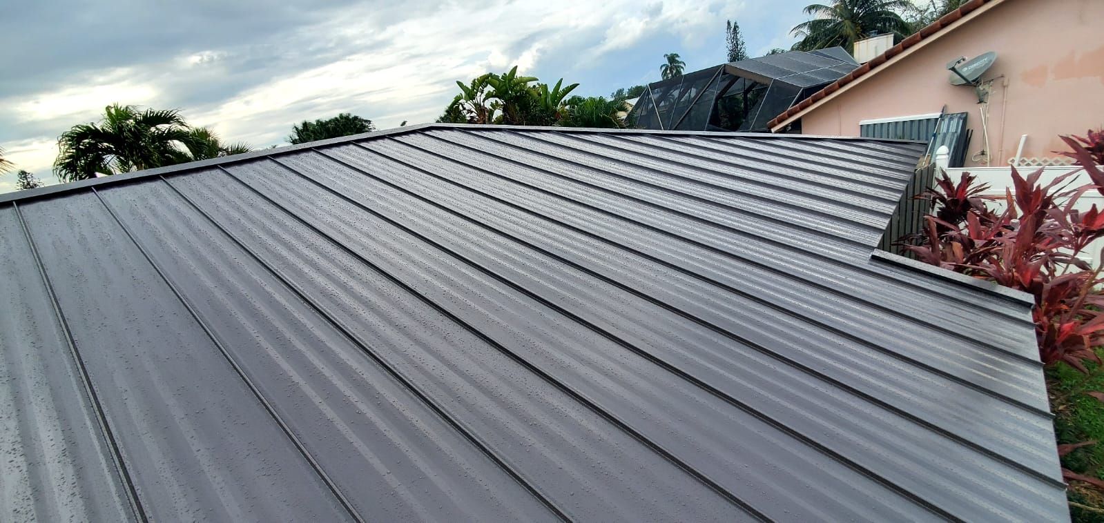 Residential Roofing Installation using 1" Nail strip metal roof by BLUES BROTHERS ROOFING