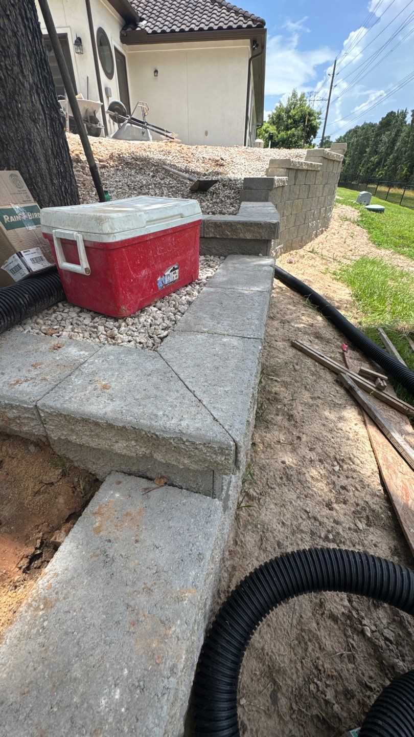🏡 Duane’s Complete Retainer Wall & Hardscape Walkway by Texas Urban Elements