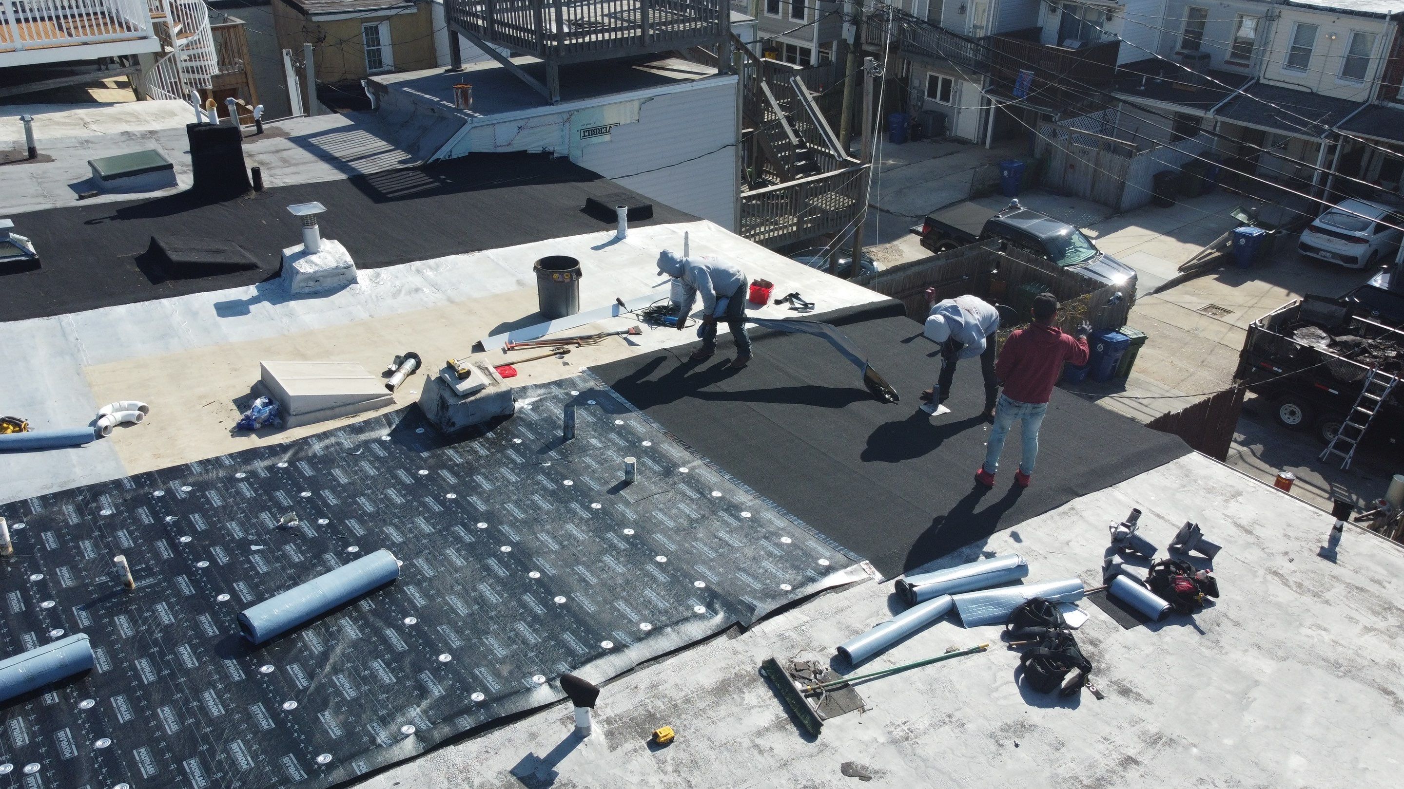 Residential Roofing Installation using Flat Roof Replacement – Modified Bitumen by Matter Construction, LLC