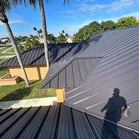 24ga 1.5" Mechanical Seam Dark Bronze  by Total Roofing System The Metal Roof Experts