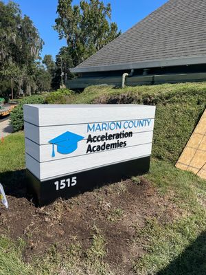 Monument Sign for Marion County Acceleration Academies
