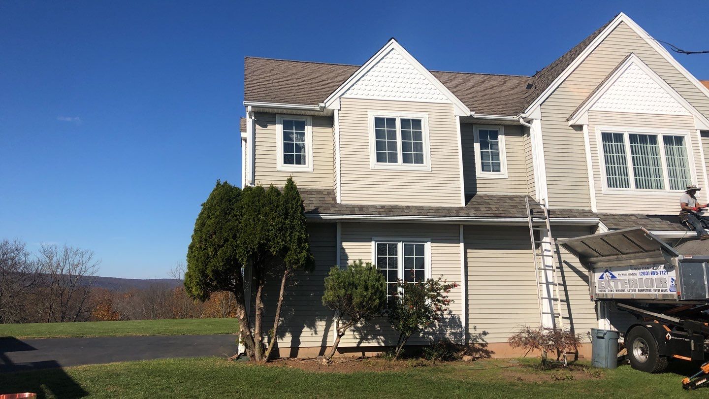 Commercial Roofing Installation using Owens Corning TruDefinition driftwood by A Plus Exterior