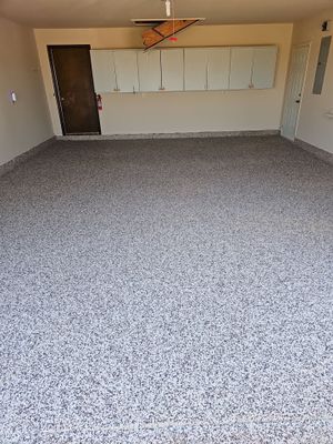 Garage Floor Coating with Cordwood