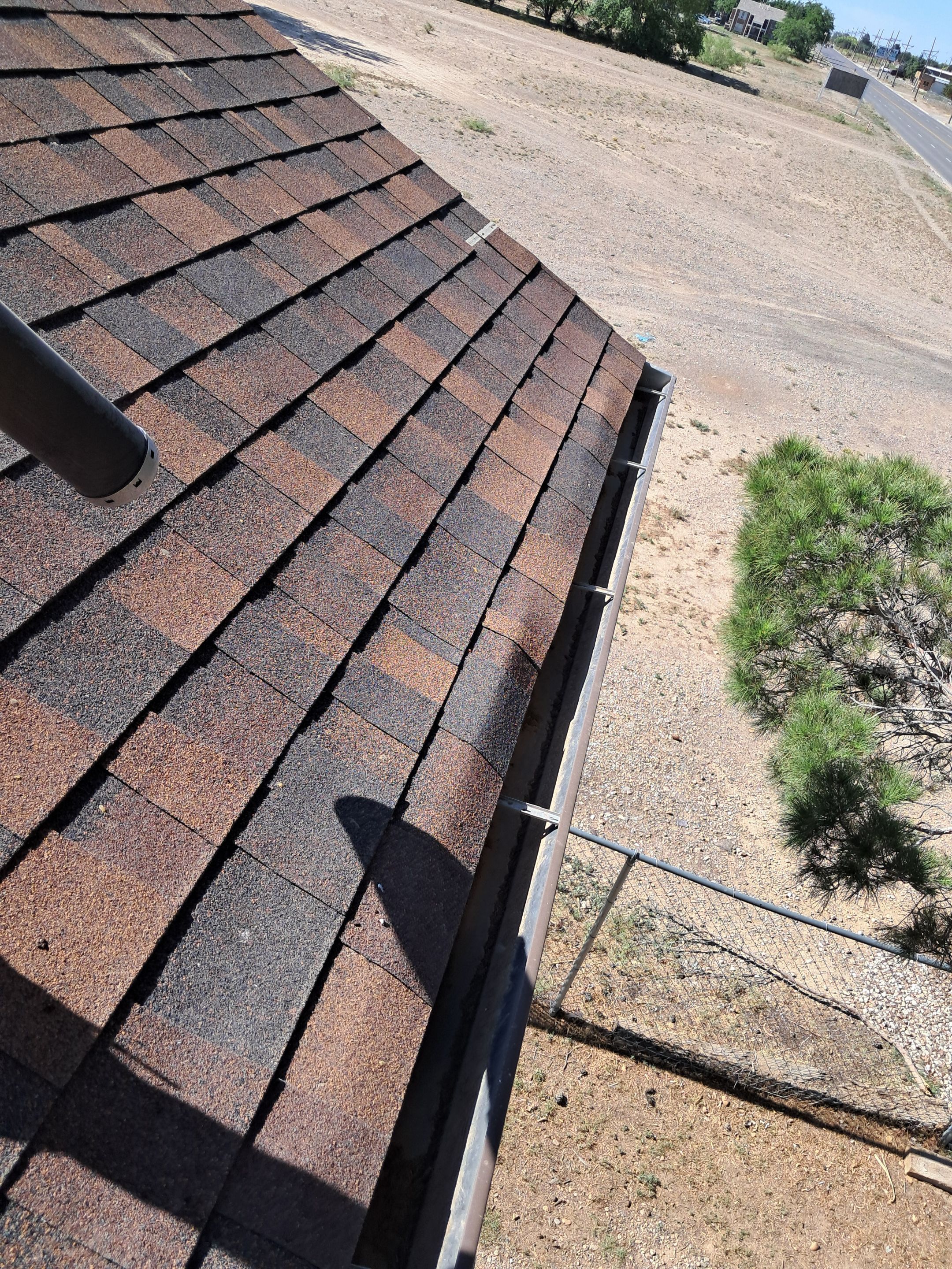 Commercial gutter cleaning New Mexico after photo with clean gutters