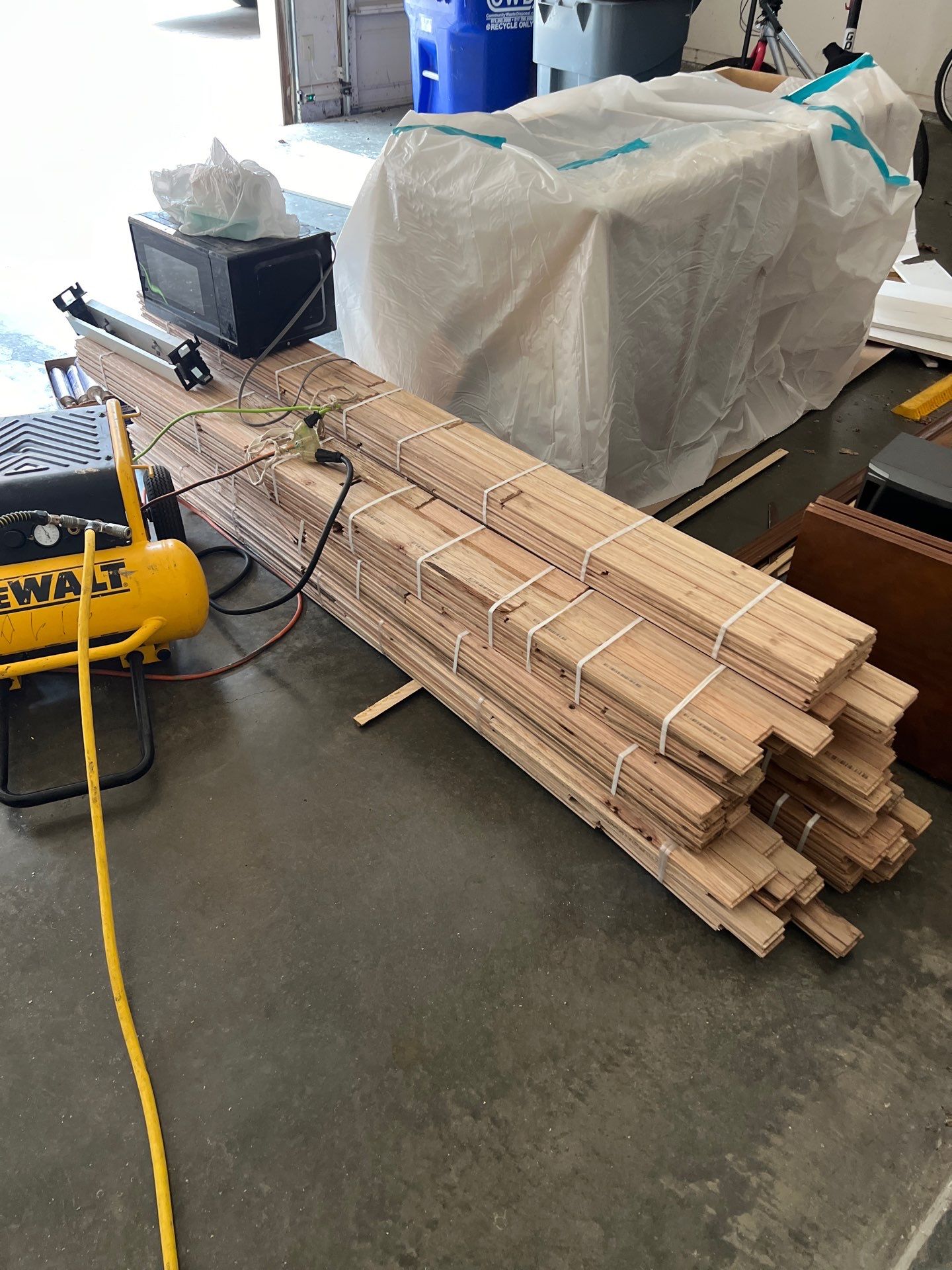 In Progress - Repairing wet Hardwood Floors in Colleyville by Bernard Hardwood Floors
