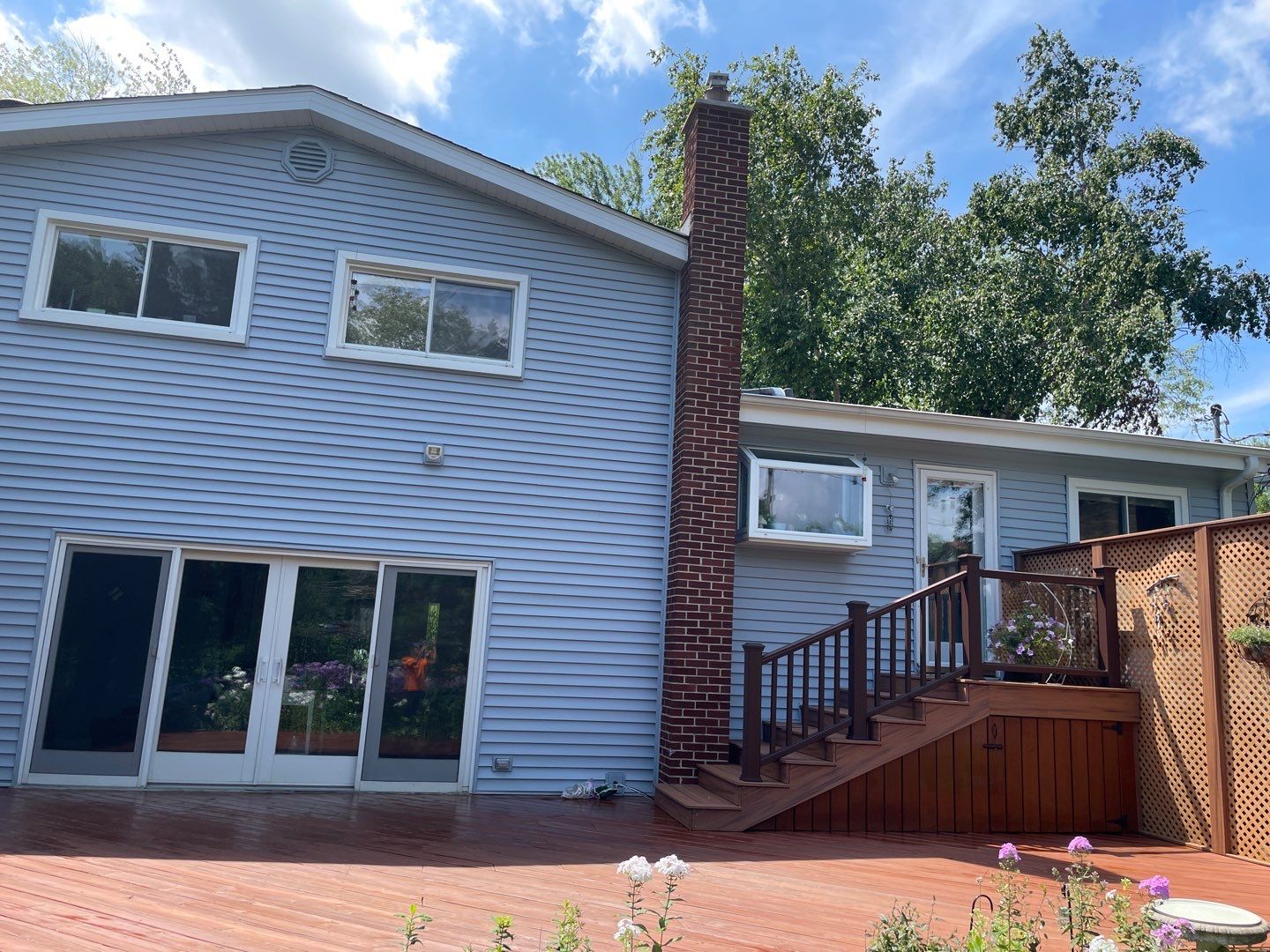 wood deck cleaning, and staining by Northern Power Washing LLC.