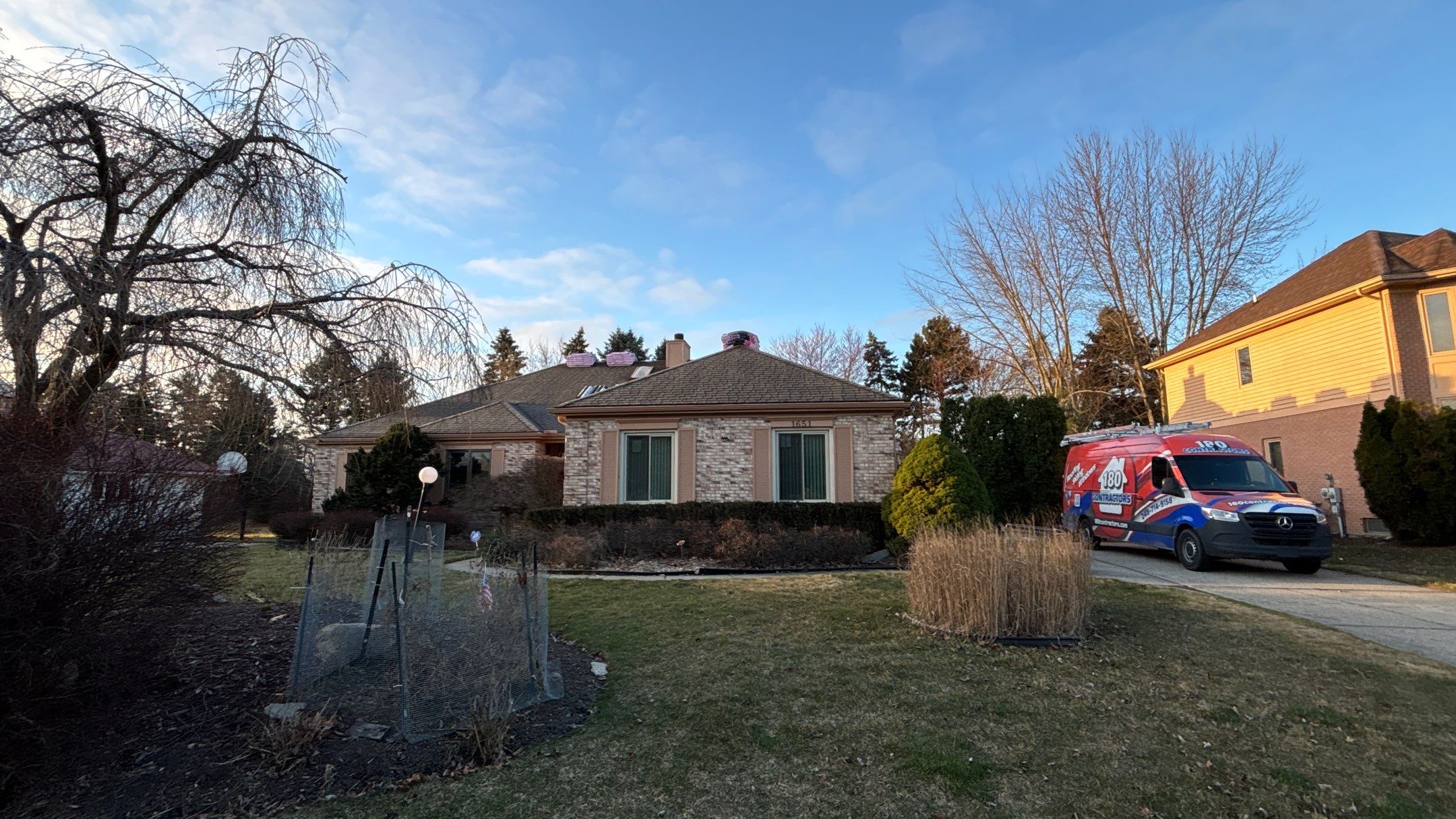 Roof Replacement using Owens Corning Midnight Plum by 180 Contractors