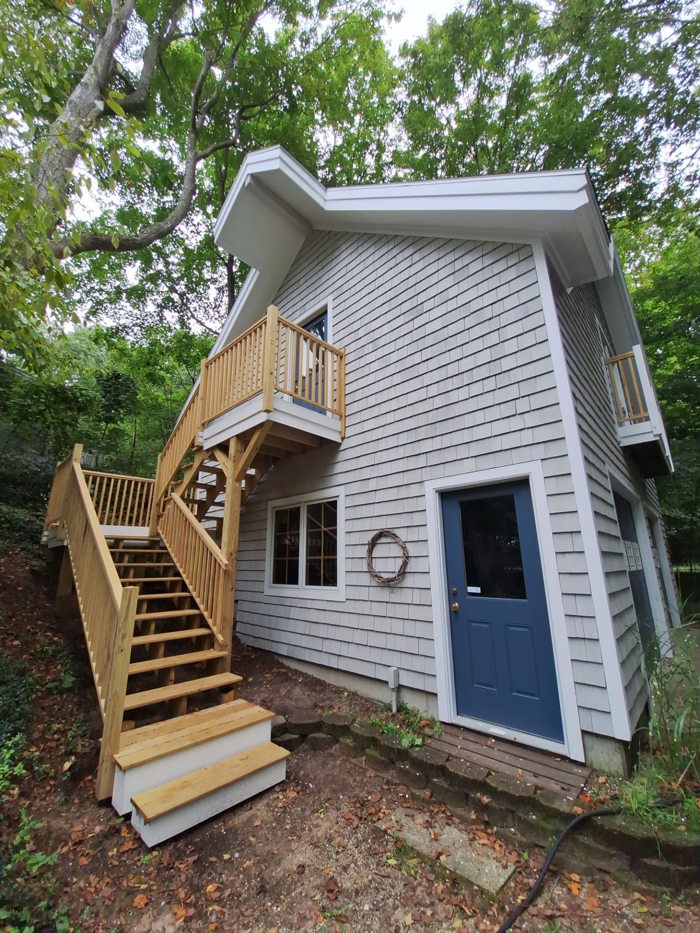 Lakefront Deck Pressure Washing, Exterior Wood Staining, and Painting in West Olive MI by Gordon Painting