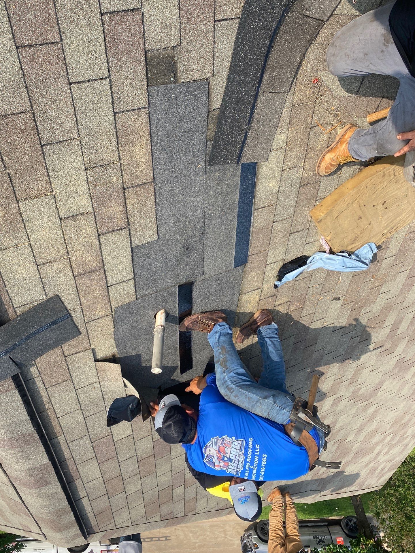 Hail Damage using Owen's Corning Duration (Lifetime) Shingles by Roof Repair Services LLC