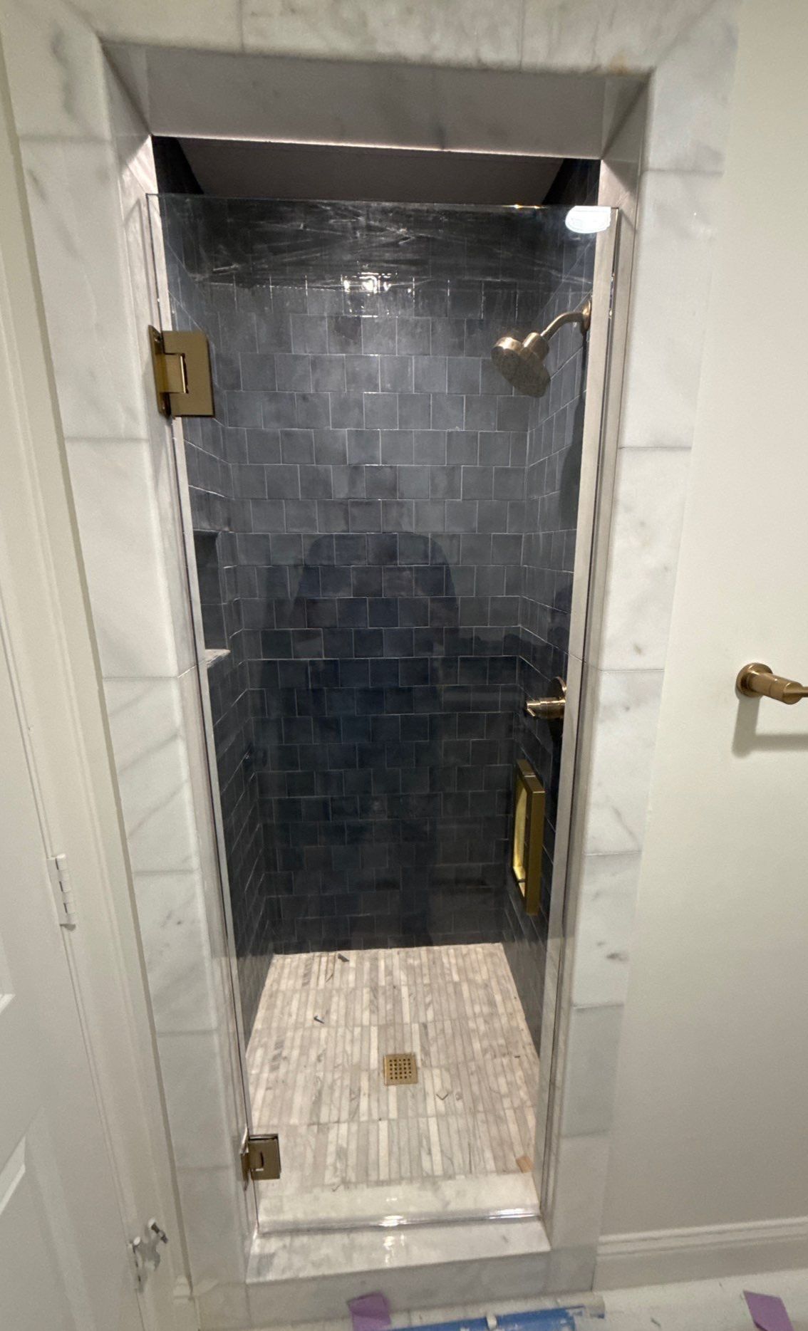 Frameless Shower Install  by Richardson Glass & Mirror