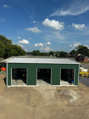 Dark Green Metal Siding