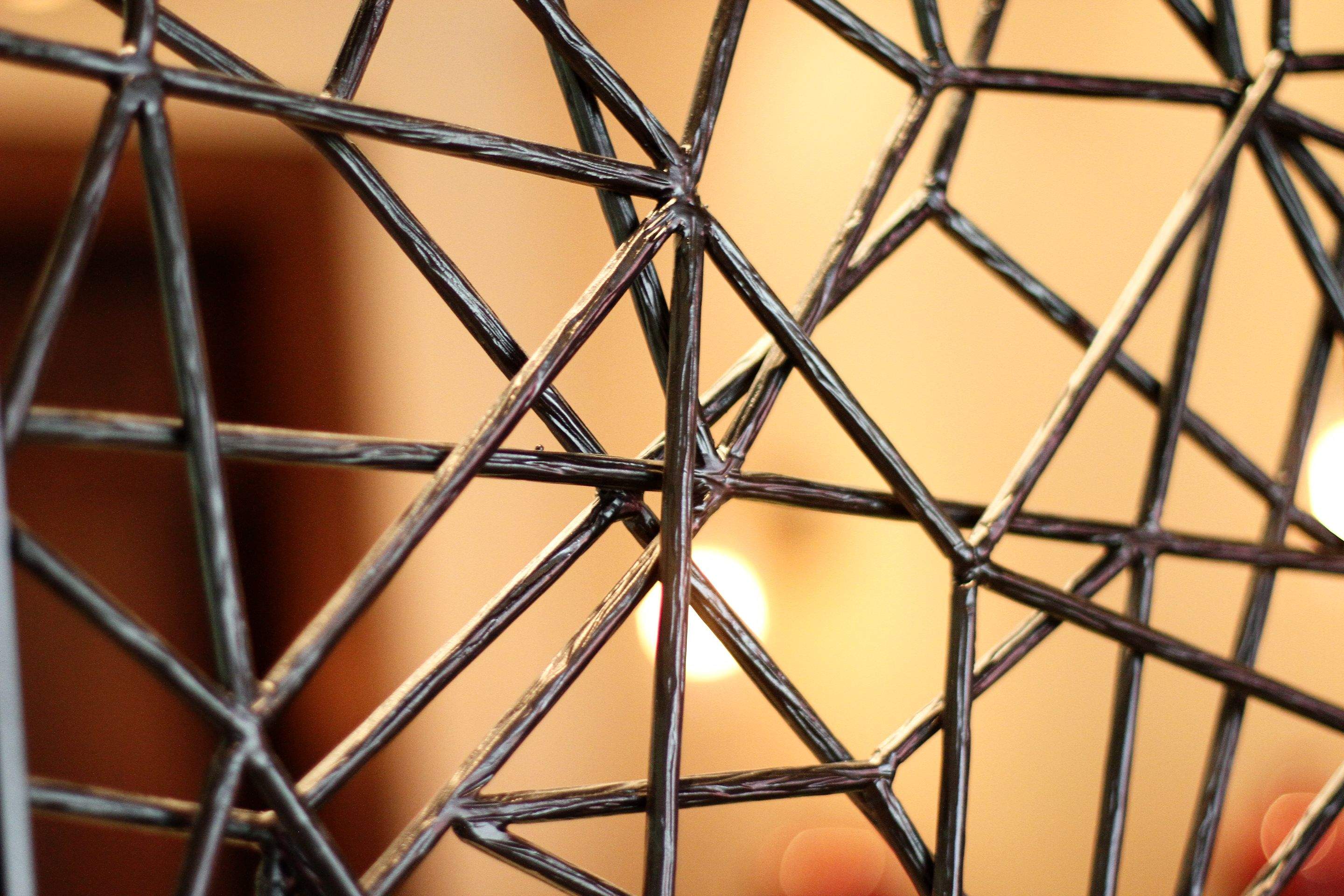 Bespoke Black Metal Geometric Room Dividers and Decorative Screens by Solara Custom Living