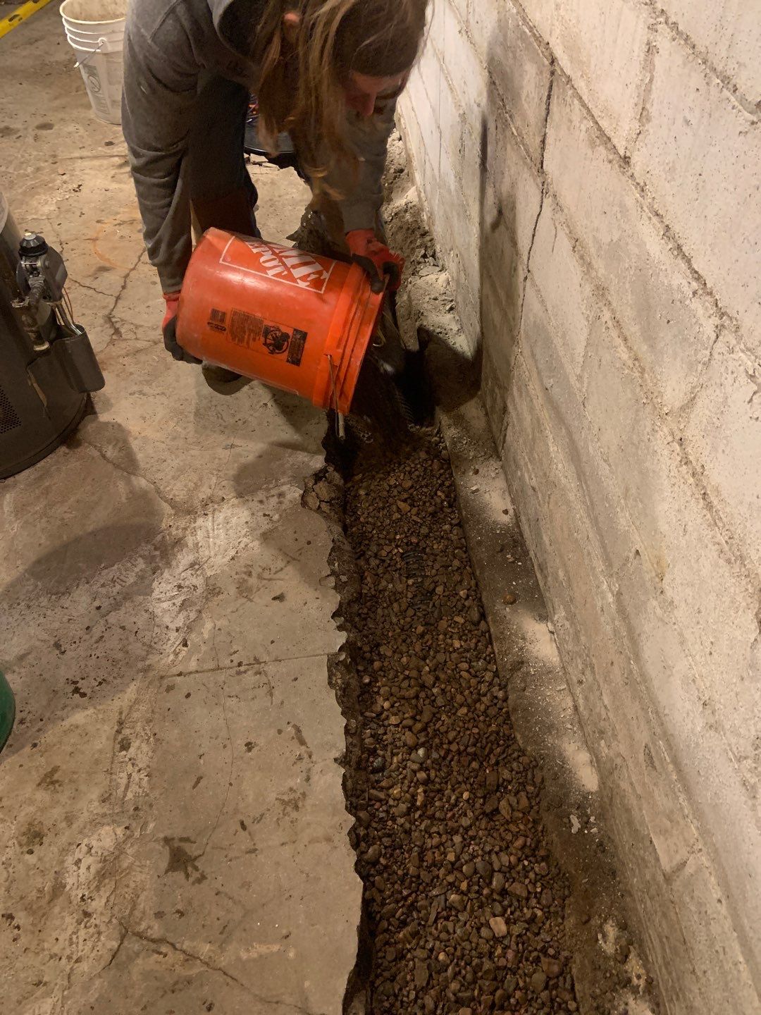 Interior Drain Tile - South MPLS by Waterproofing Northeast
