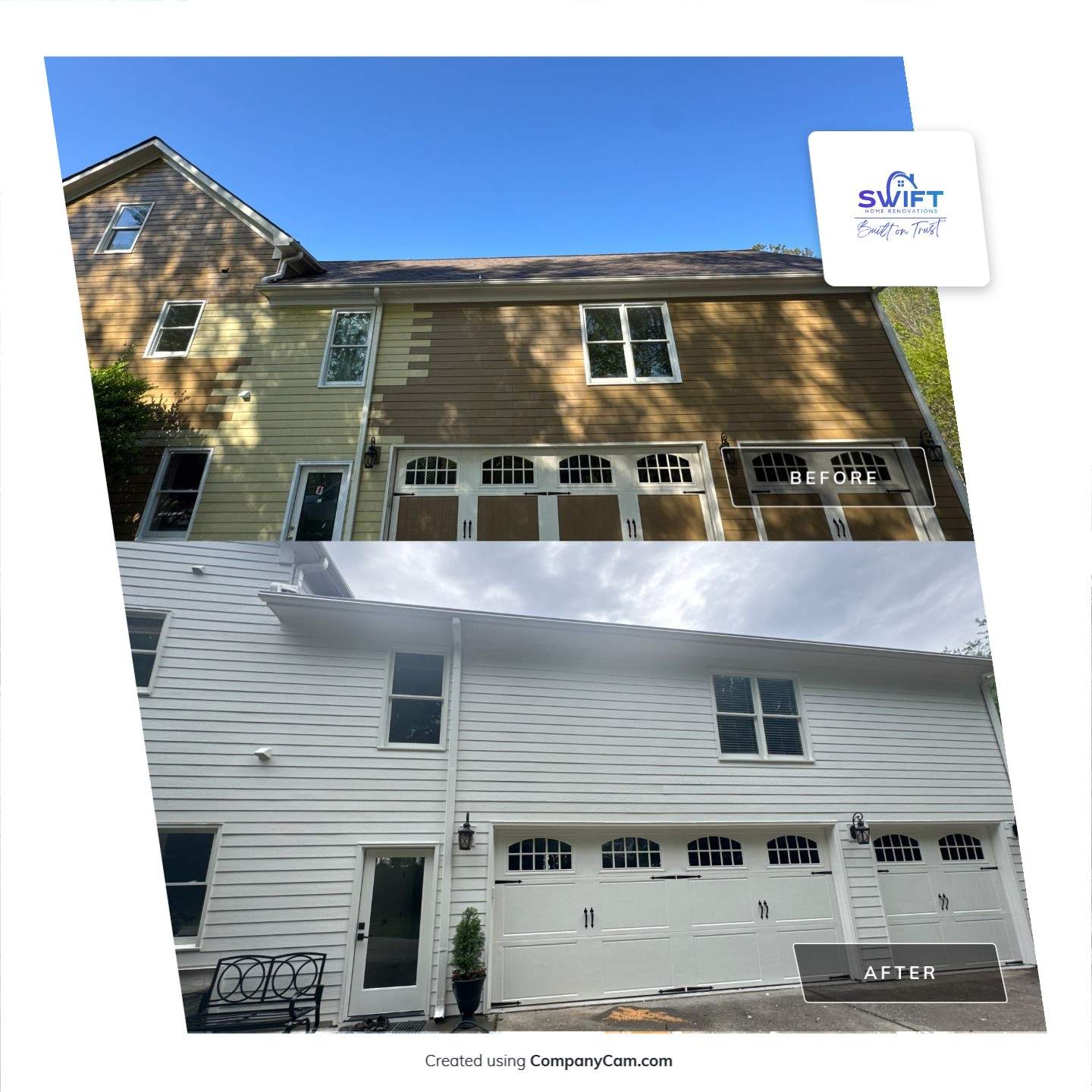 Full Exterior Painting and Siding Update in Powder Springs, Georgia by Swift Home Renovations